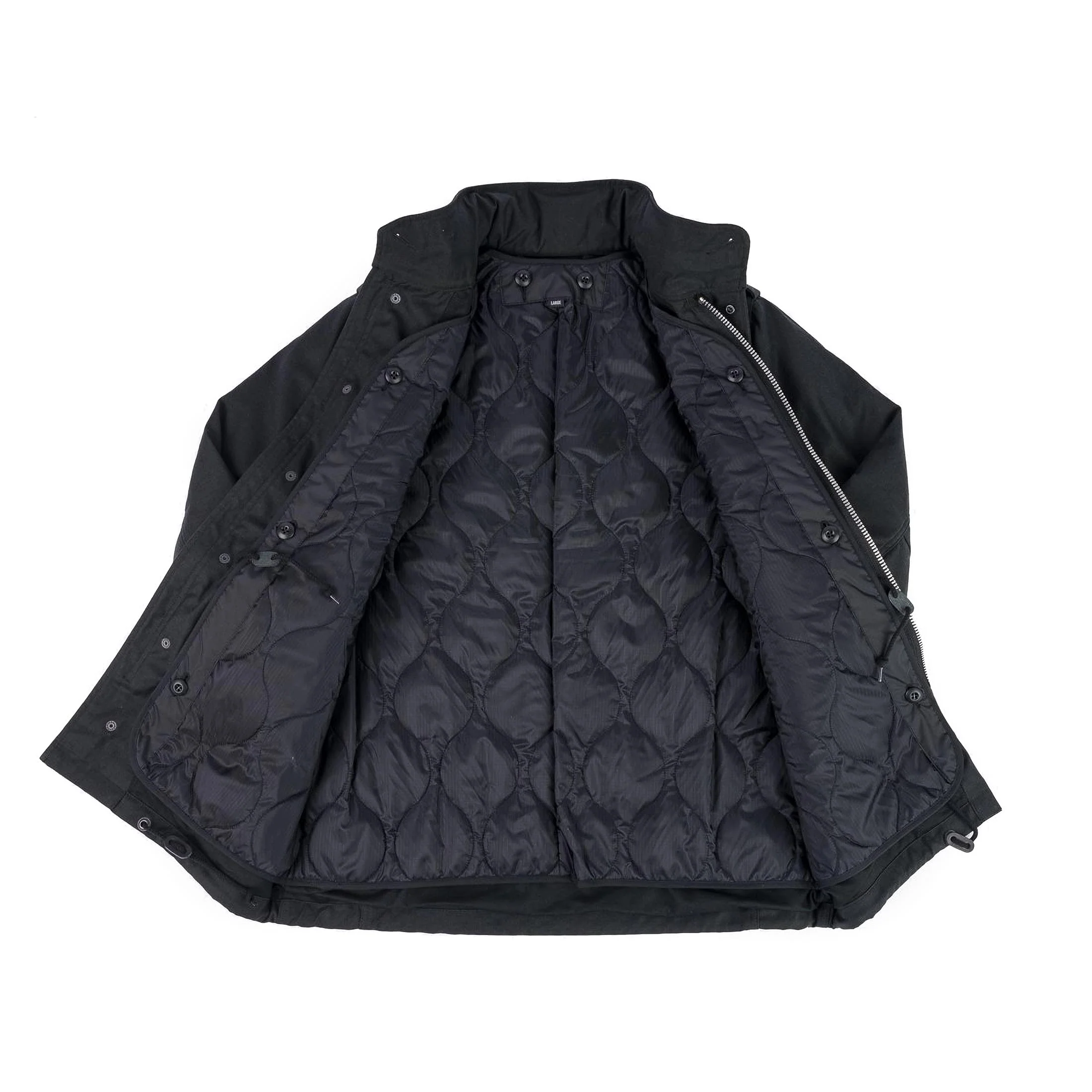IHM-41-BLK Quilt Lining M65 Field Jacket - Black - Image 4