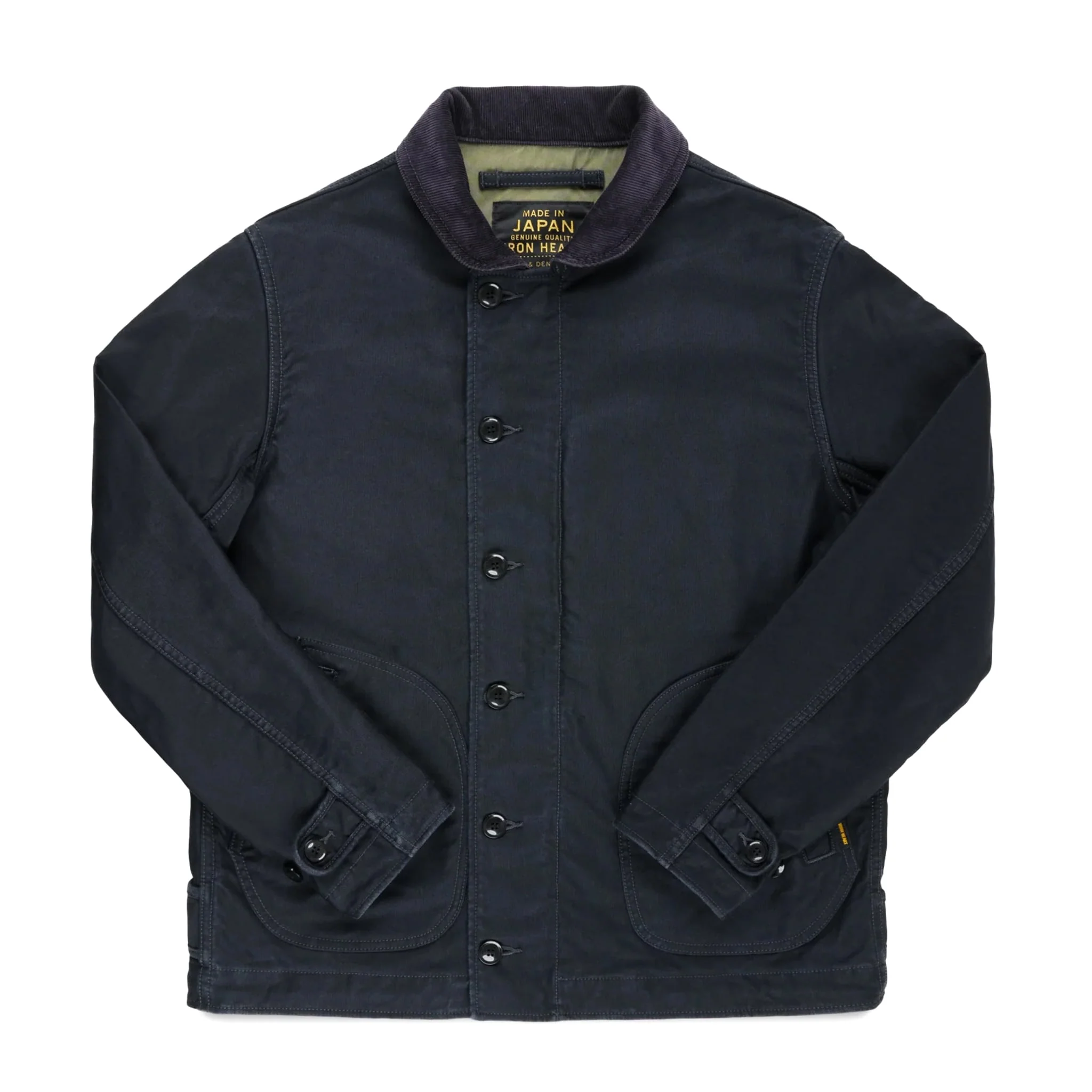 IHM-48-BLK 12oz Whipcord Lightweight N1 Deck Jacket - Black