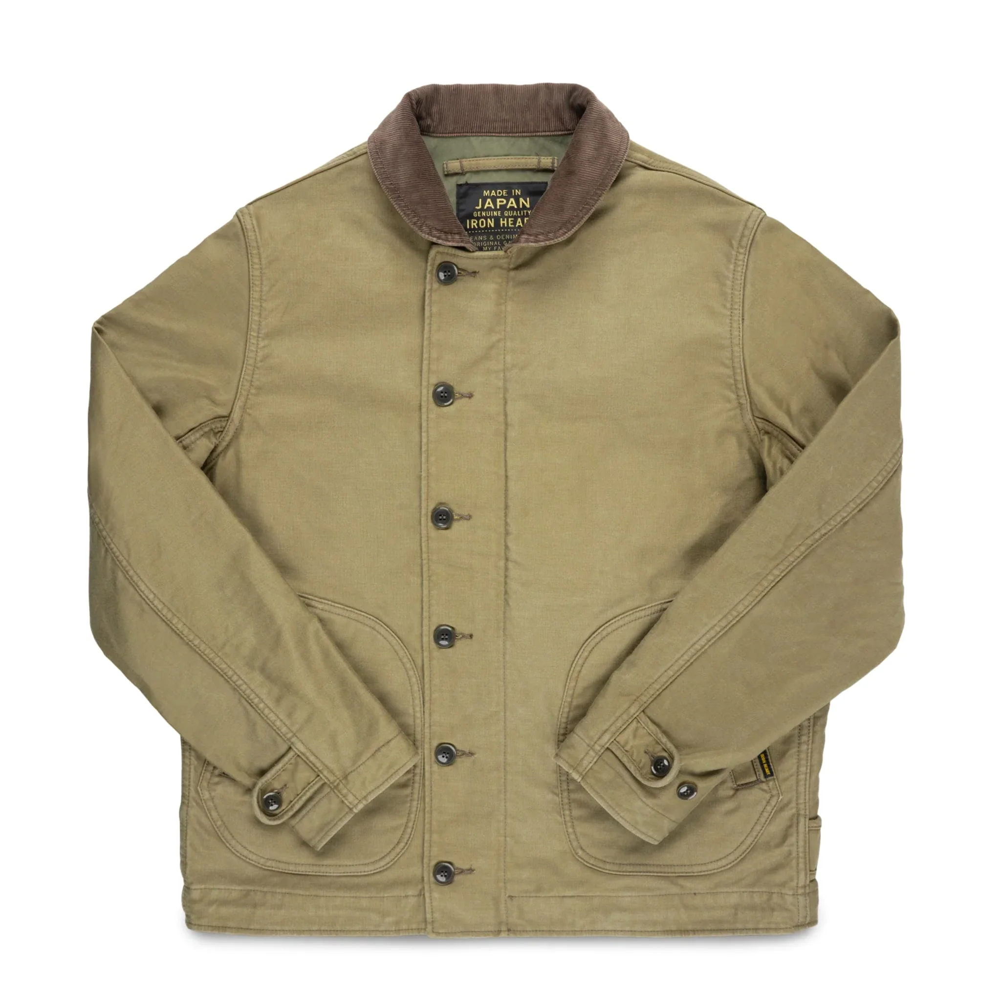 IHM-48-KHA 12oz Whipcord Lightweight N1 Deck Jacket - Khaki