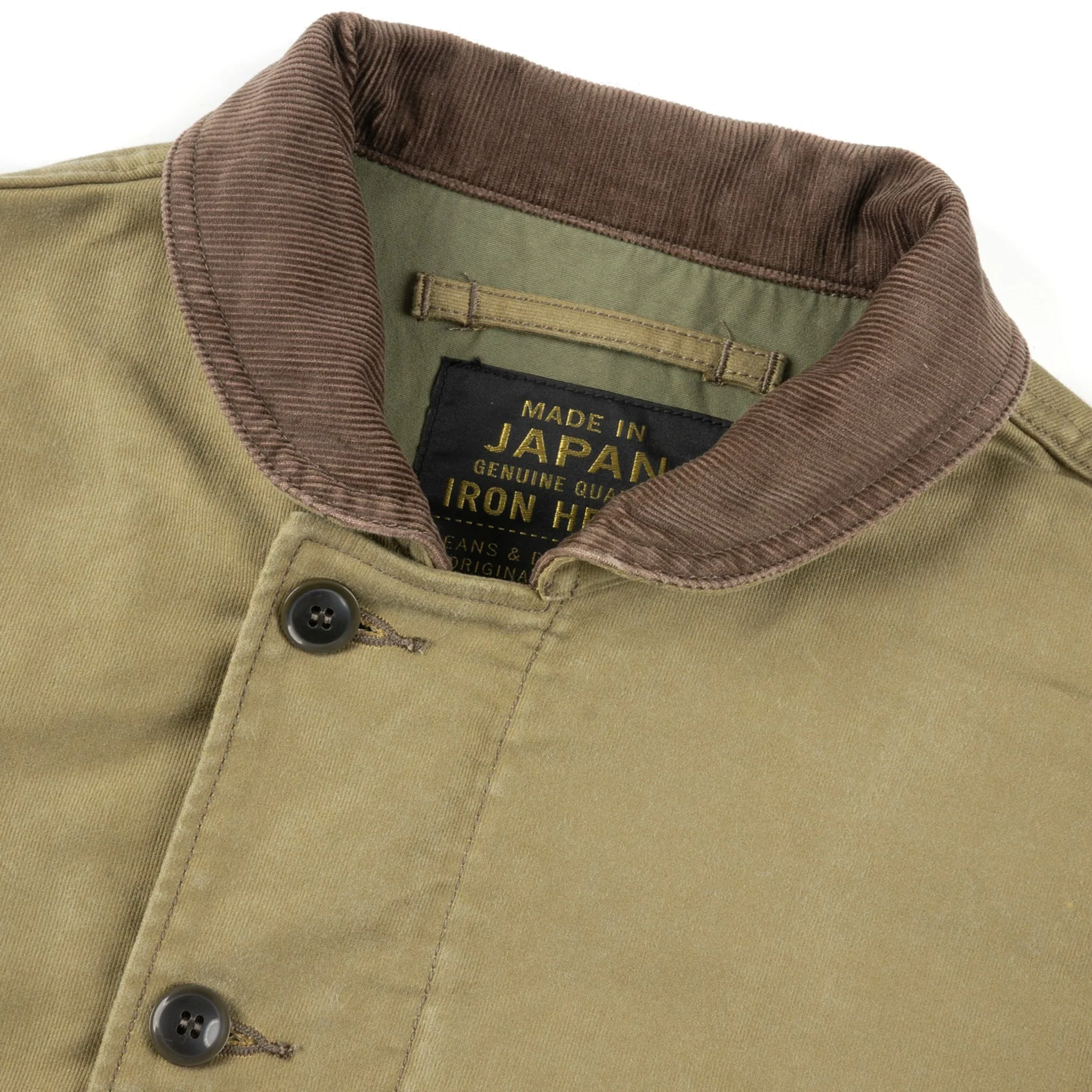 IHM-48-KHA 12oz Whipcord Lightweight N1 Deck Jacket - Khaki - Image 3