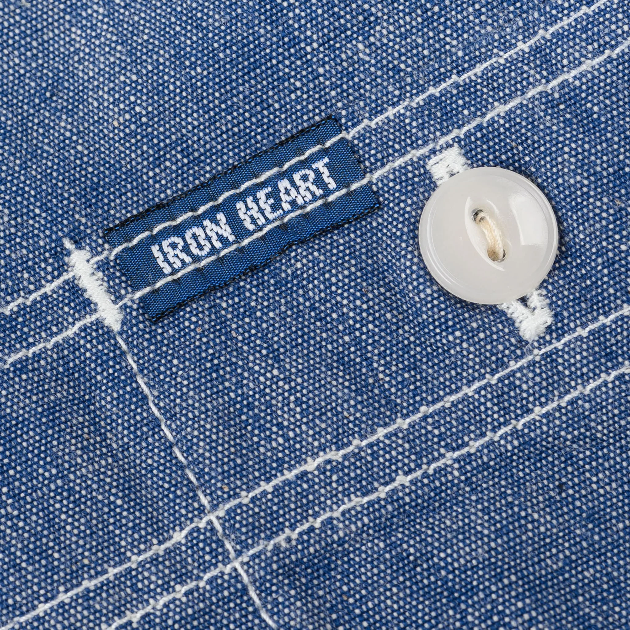 IHSH-21-BLU 10oz Selvedge Chambray Work Shirt - Blue - Image 10