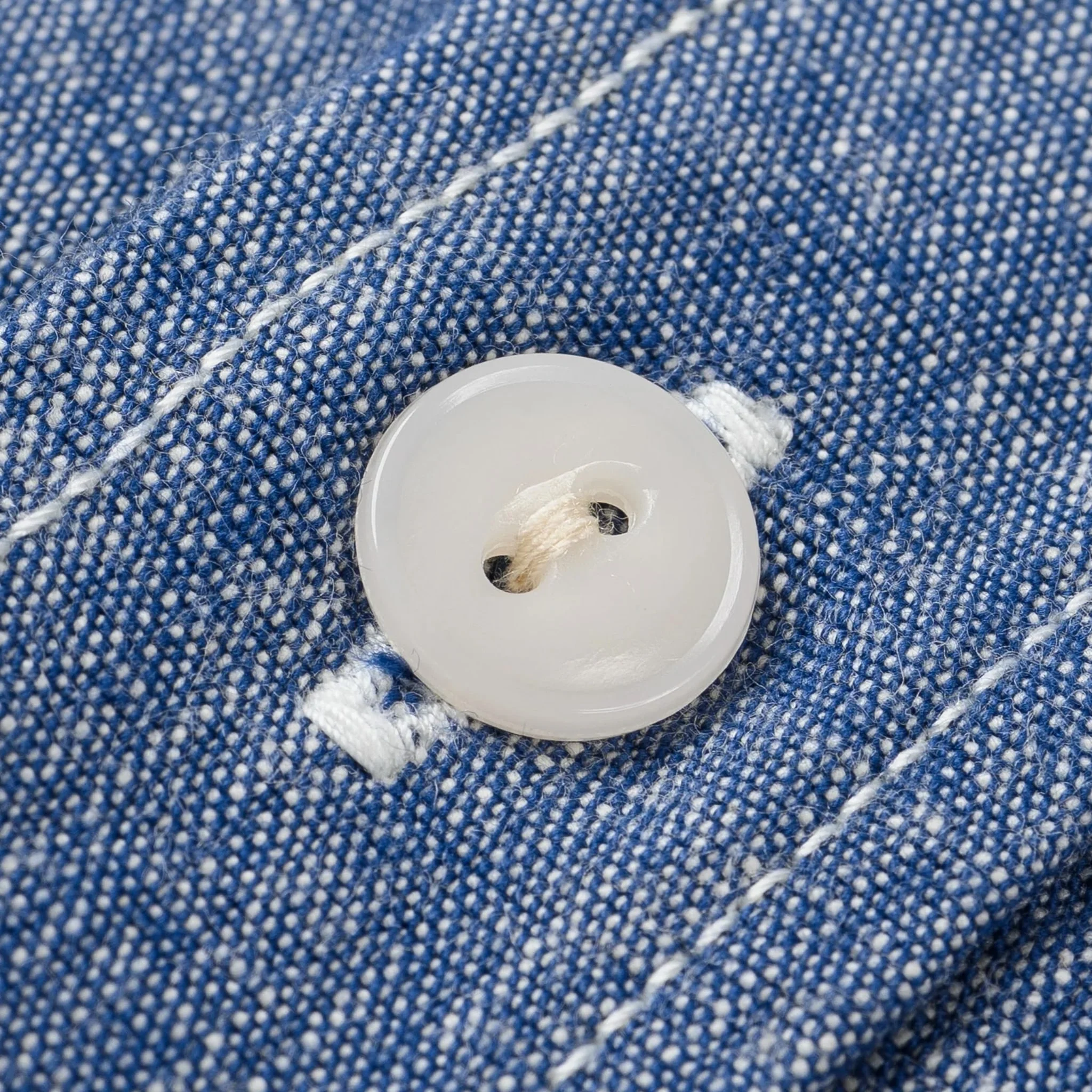 IHSH-21-BLU 10oz Selvedge Chambray Work Shirt - Blue - Image 11