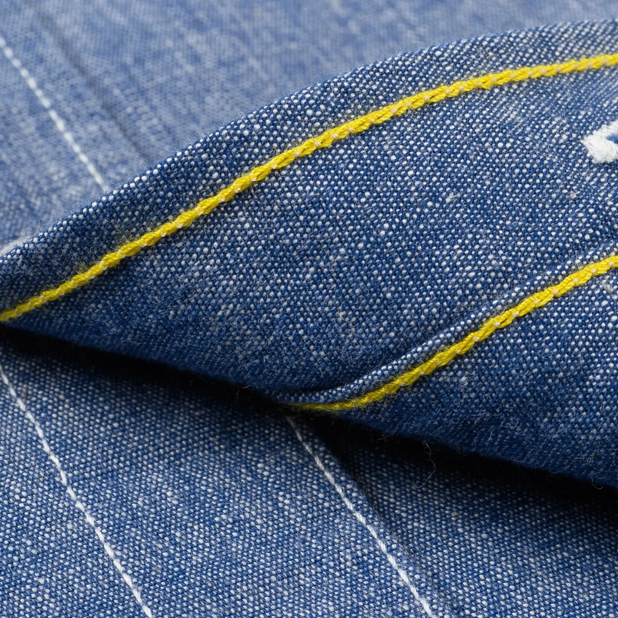 IHSH-21-BLU 10oz Selvedge Chambray Work Shirt - Blue - Image 12