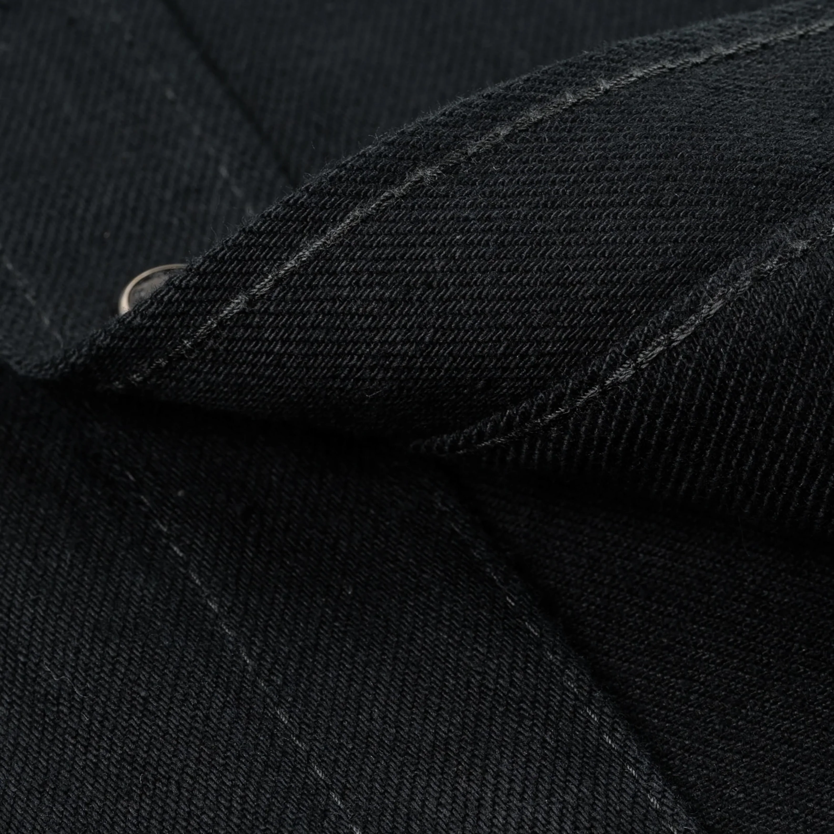 IHSH-218-BLK 12oz Selvedge Denim Western Shirt "The Johnny Cash III" - Black - Image 11