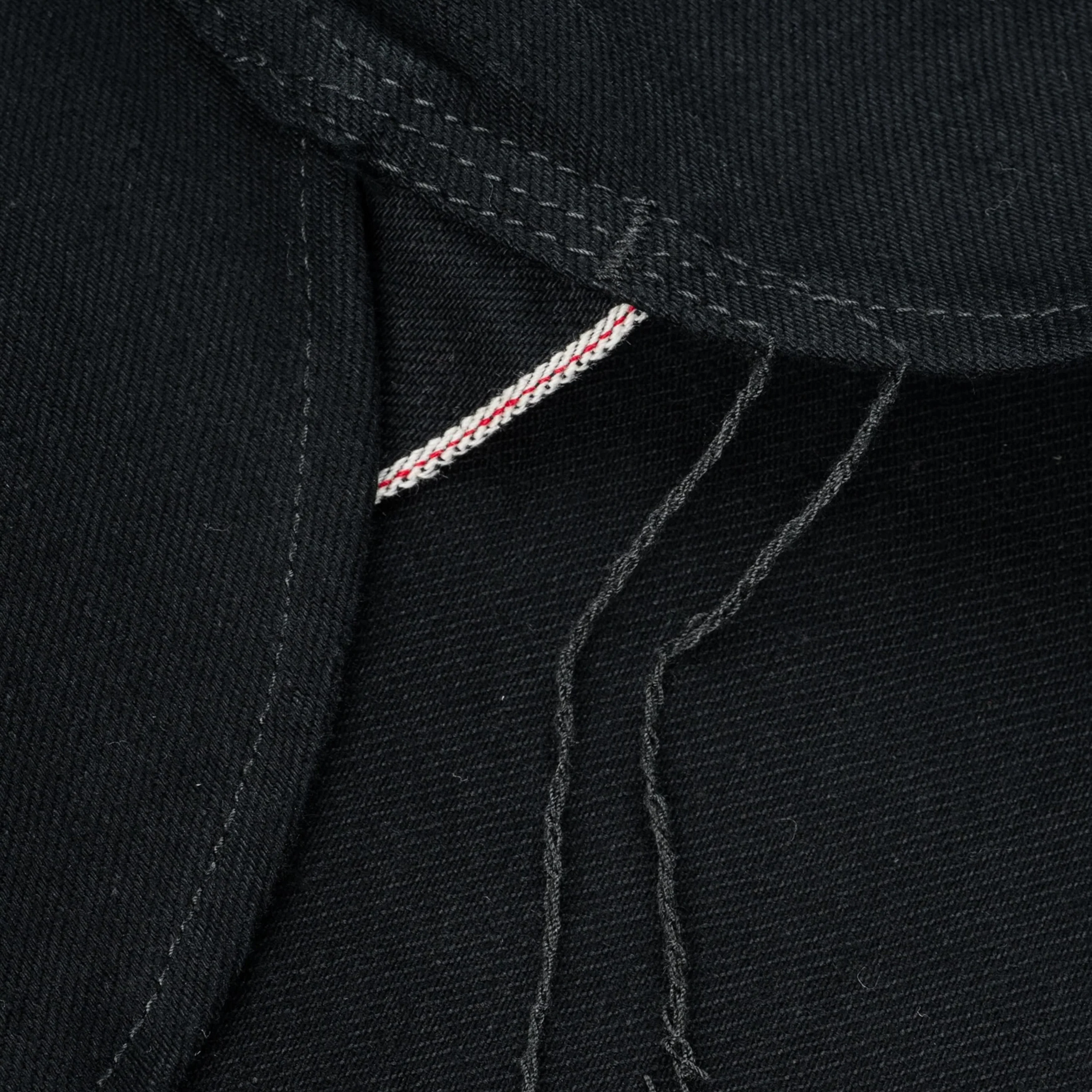 IHSH-218-BLK 12oz Selvedge Denim Western Shirt "The Johnny Cash III" - Black - Image 9