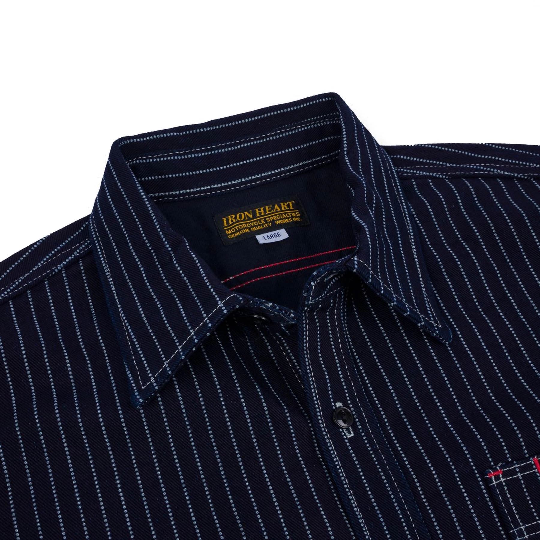 IHSH-266-IND 12oz Wabash Work Shirt - Indigo - Image 3