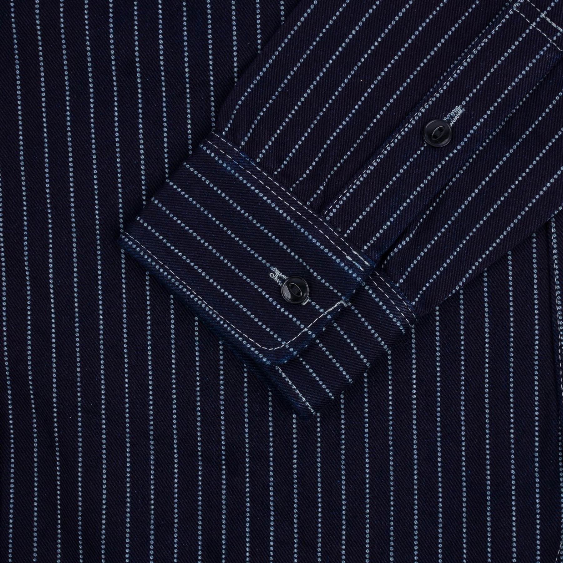 IHSH-266-IND 12oz Wabash Work Shirt - Indigo - Image 5