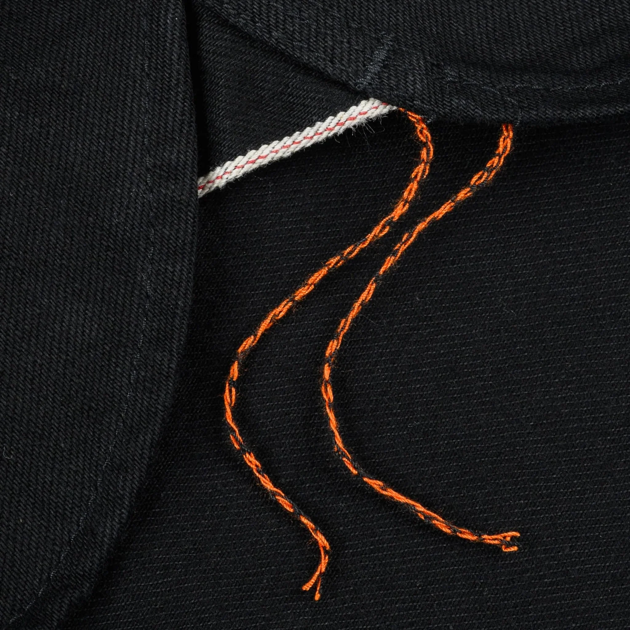 IHSH-338-BLK 12oz Selvedge Denim Work Shirt With Snaps - Black - Image 11