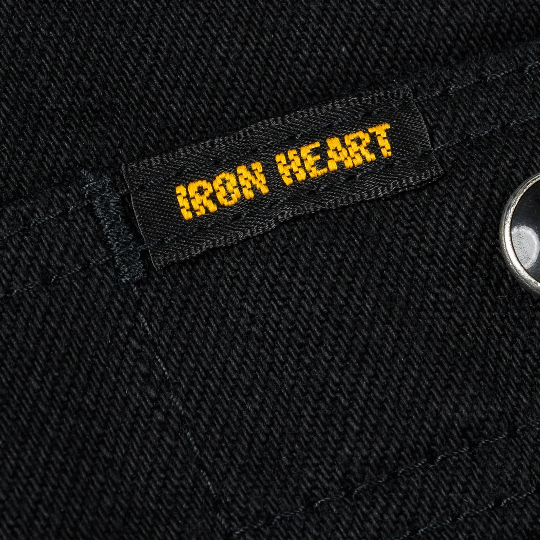 IHSH-338-BLK 12oz Selvedge Denim Work Shirt With Snaps - Black - Image 12