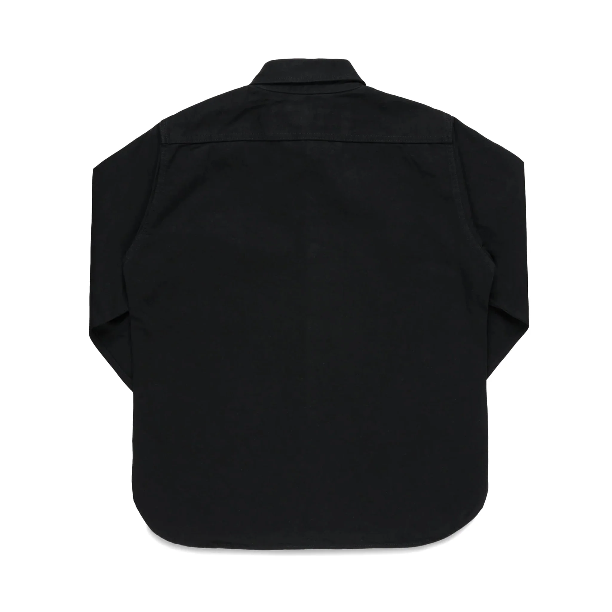 IHSH-338-BLK 12oz Selvedge Denim Work Shirt With Snaps - Black - Image 2