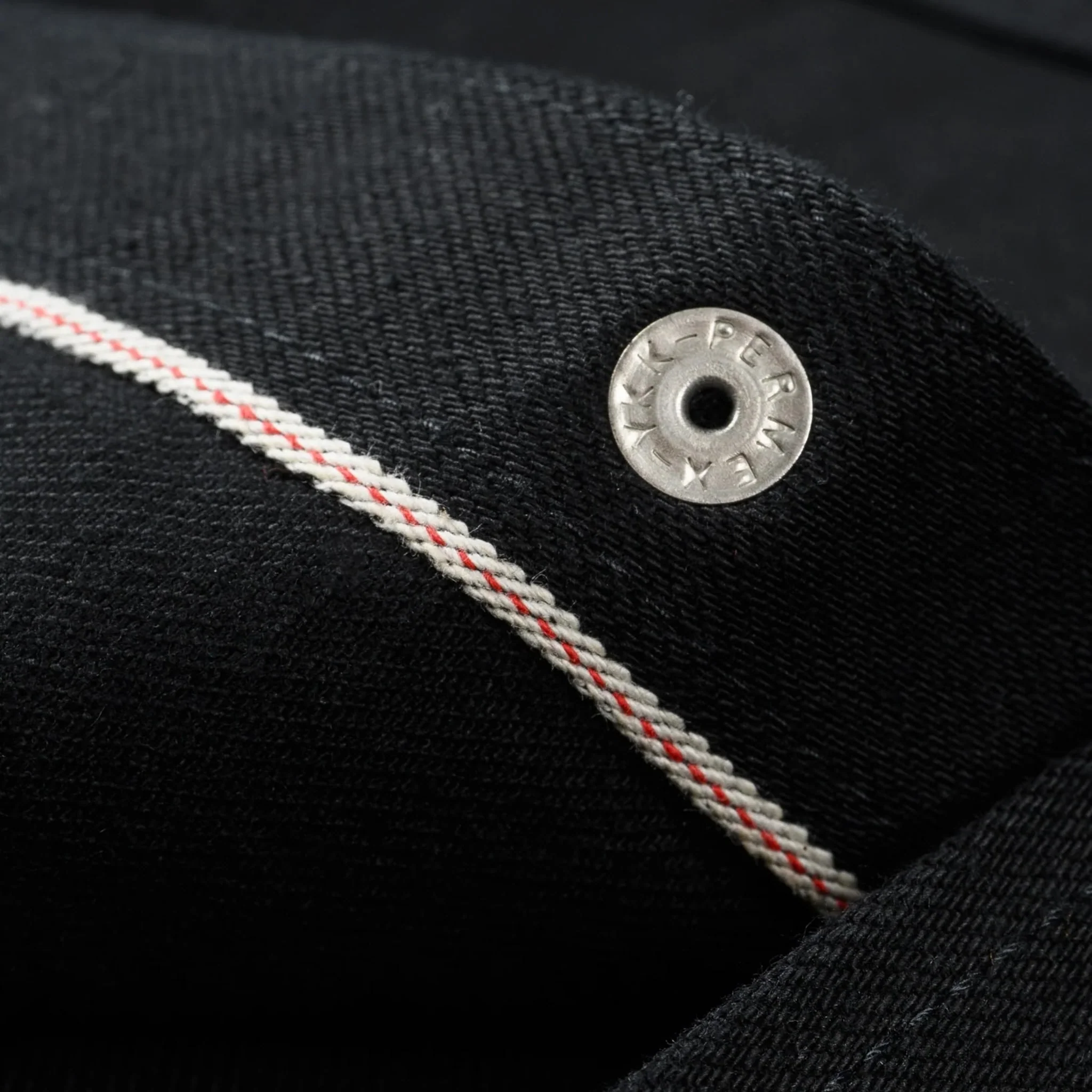 IHSH-338-BLK 12oz Selvedge Denim Work Shirt With Snaps - Black - Image 9