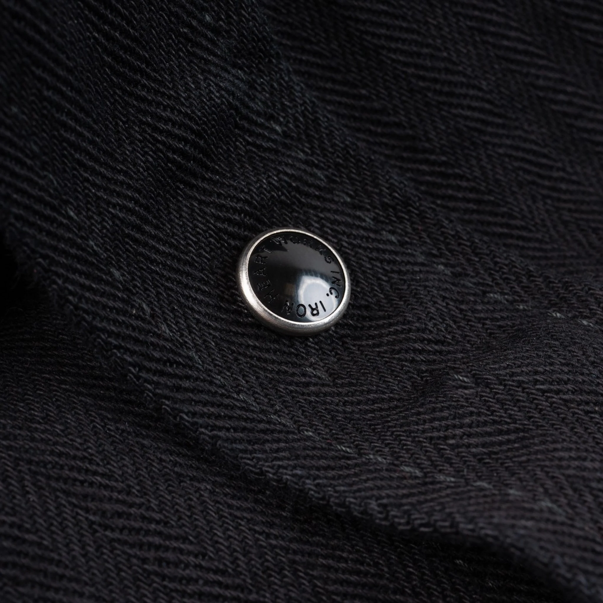 IHSH-410-BLK 14oz Herringbone CPO Western Shirt - Black - Image 6