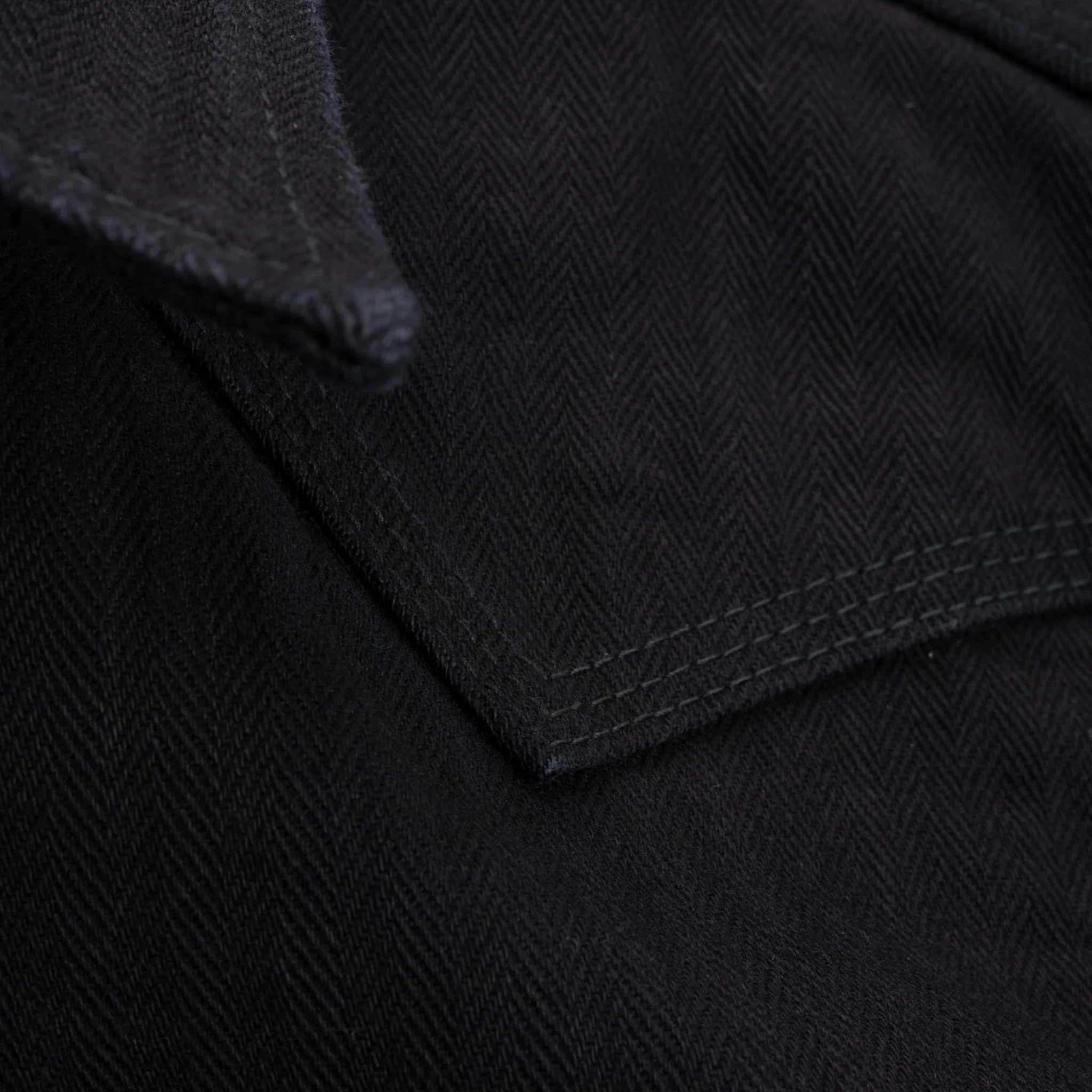 IHSH-410-BLK 14oz Herringbone CPO Western Shirt - Black - Image 7