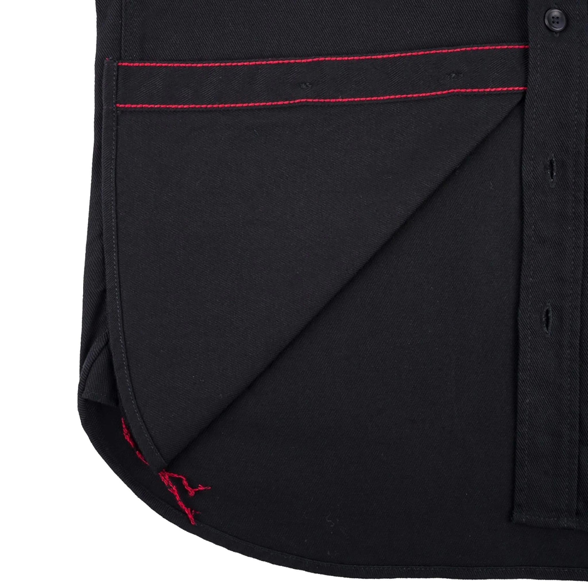 IHSH-414-BLK 9oz Cotton Linen Work Shirt - Black - Image 6