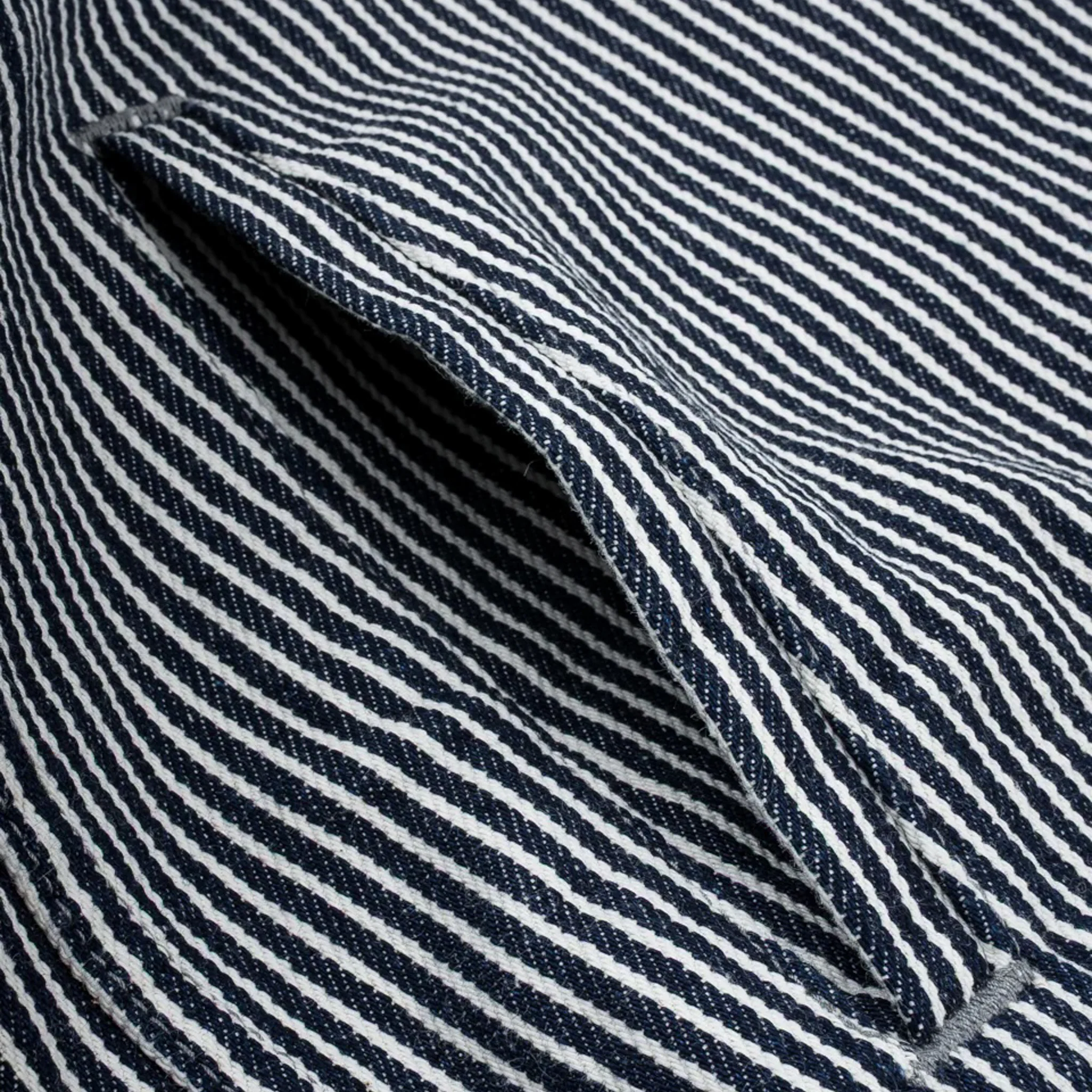 IHSH-421-IND 12oz Hickory Stripe CPO Shirt - Indigo - Image 9