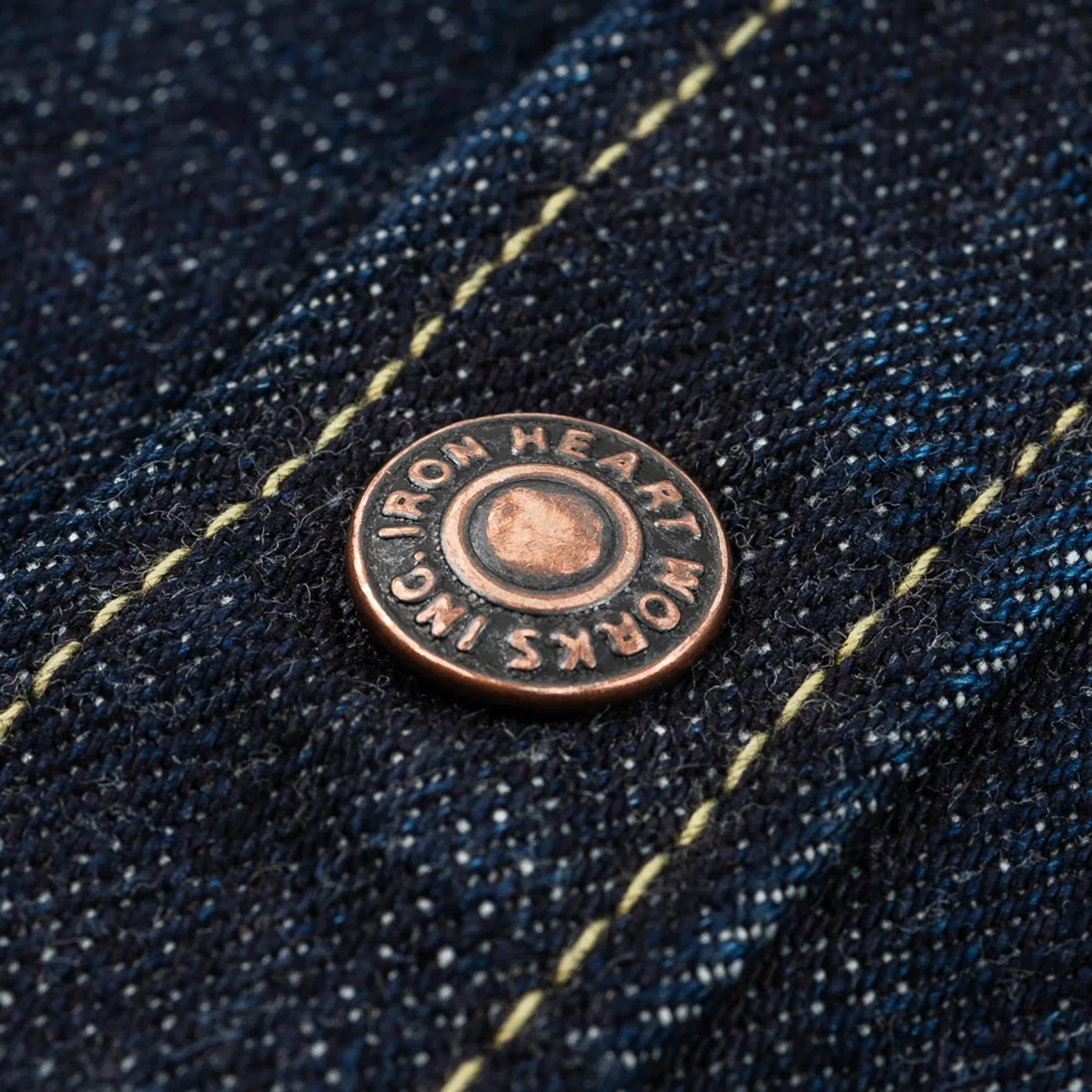 IHSH-427-IND 16oz Selvedge Denim CPO Shirt - Indigo - Image 12