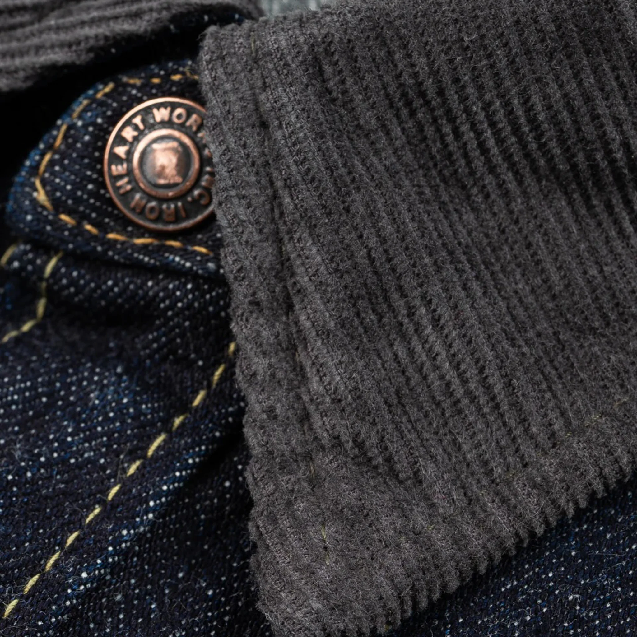 IHSH-427-IND 16oz Selvedge Denim CPO Shirt - Indigo - Image 13