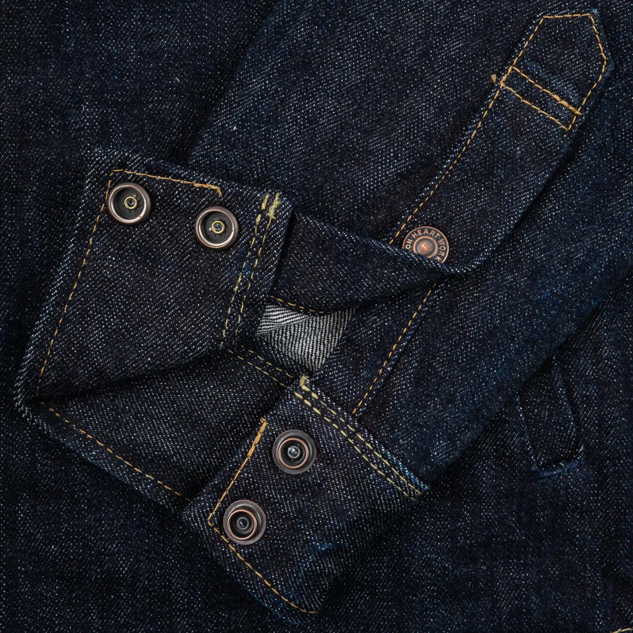 IHSH-427-IND 16oz Selvedge Denim CPO Shirt - Indigo - Image 7