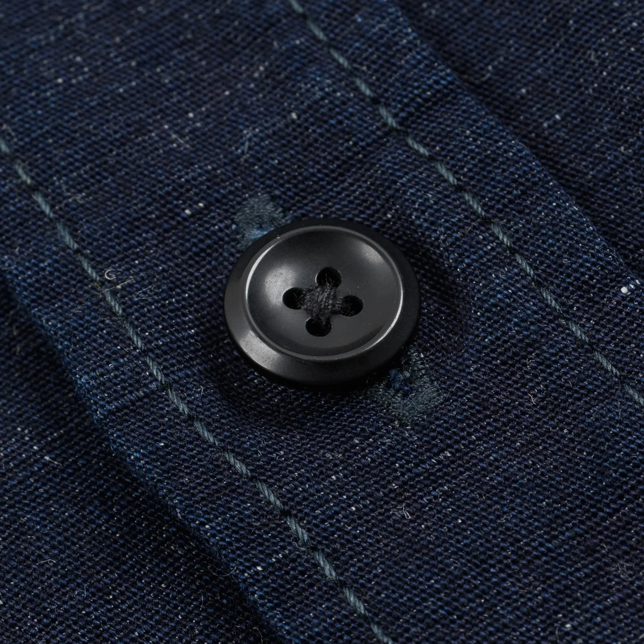 IHSH-443-IND 7oz Cotton Linen Chambray Work Shirt - Indigo - Image 7