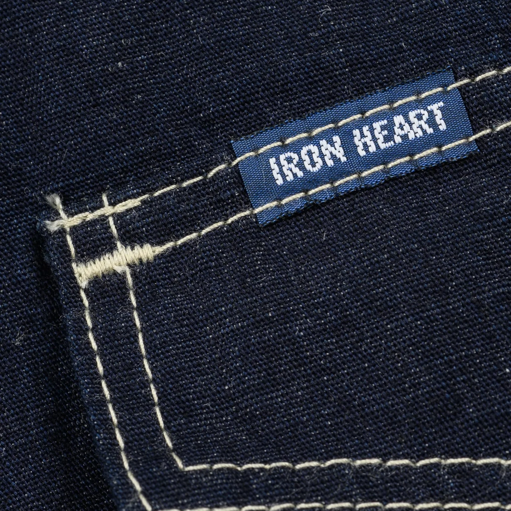 IHSH-444-IND 7oz Cotton Linen Chambray Western Shirt - Indigo - Image 11