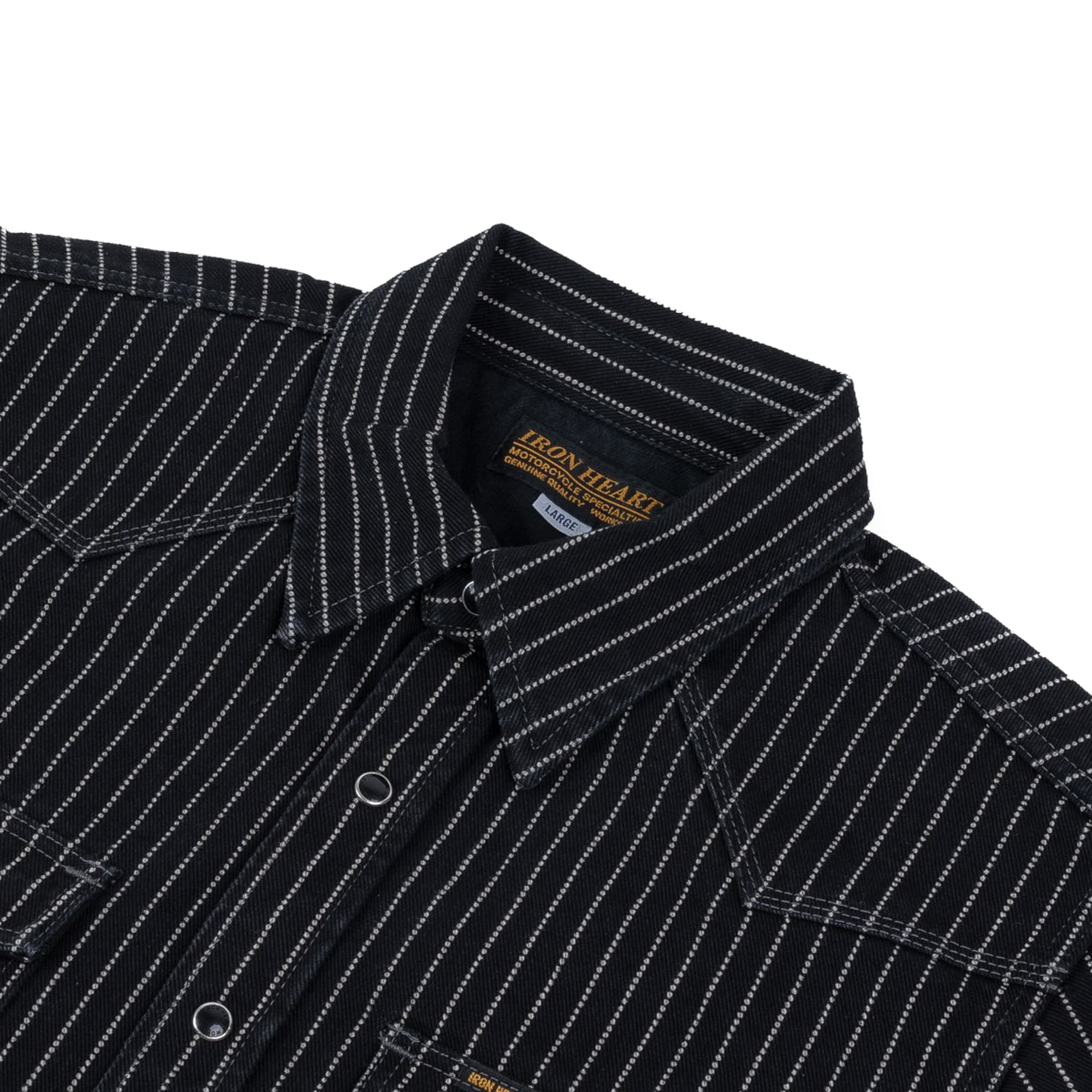 IHSH-62-BLK 12oz Wabash Western Shirt - Black - Image 3