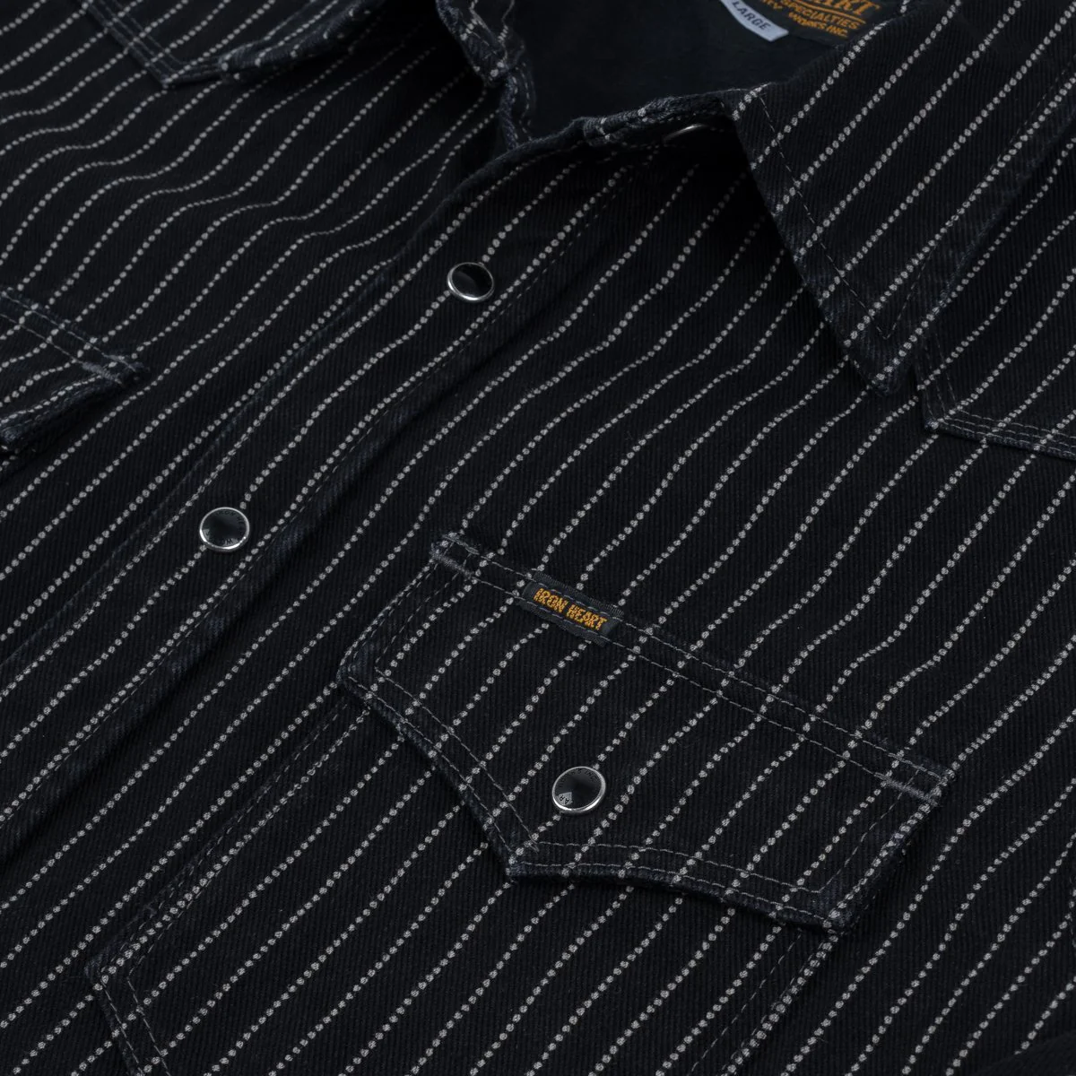 IHSH-62-BLK 12oz Wabash Western Shirt - Black - Image 4