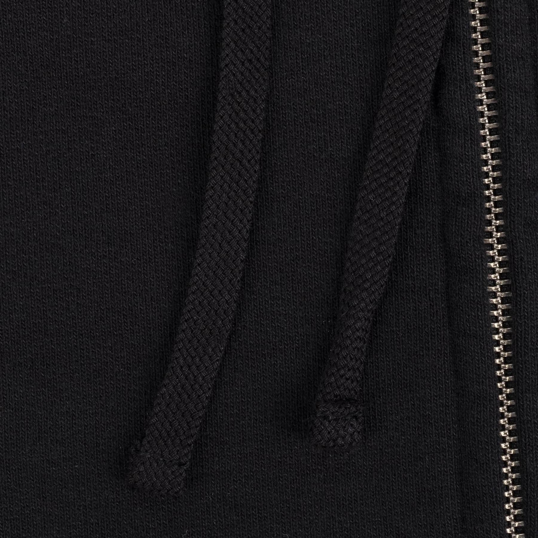 IHSW-10-BLK 14oz Ultra Heavyweight Loopwheel Cotton Zip Up Hoodie – Black - Image 6