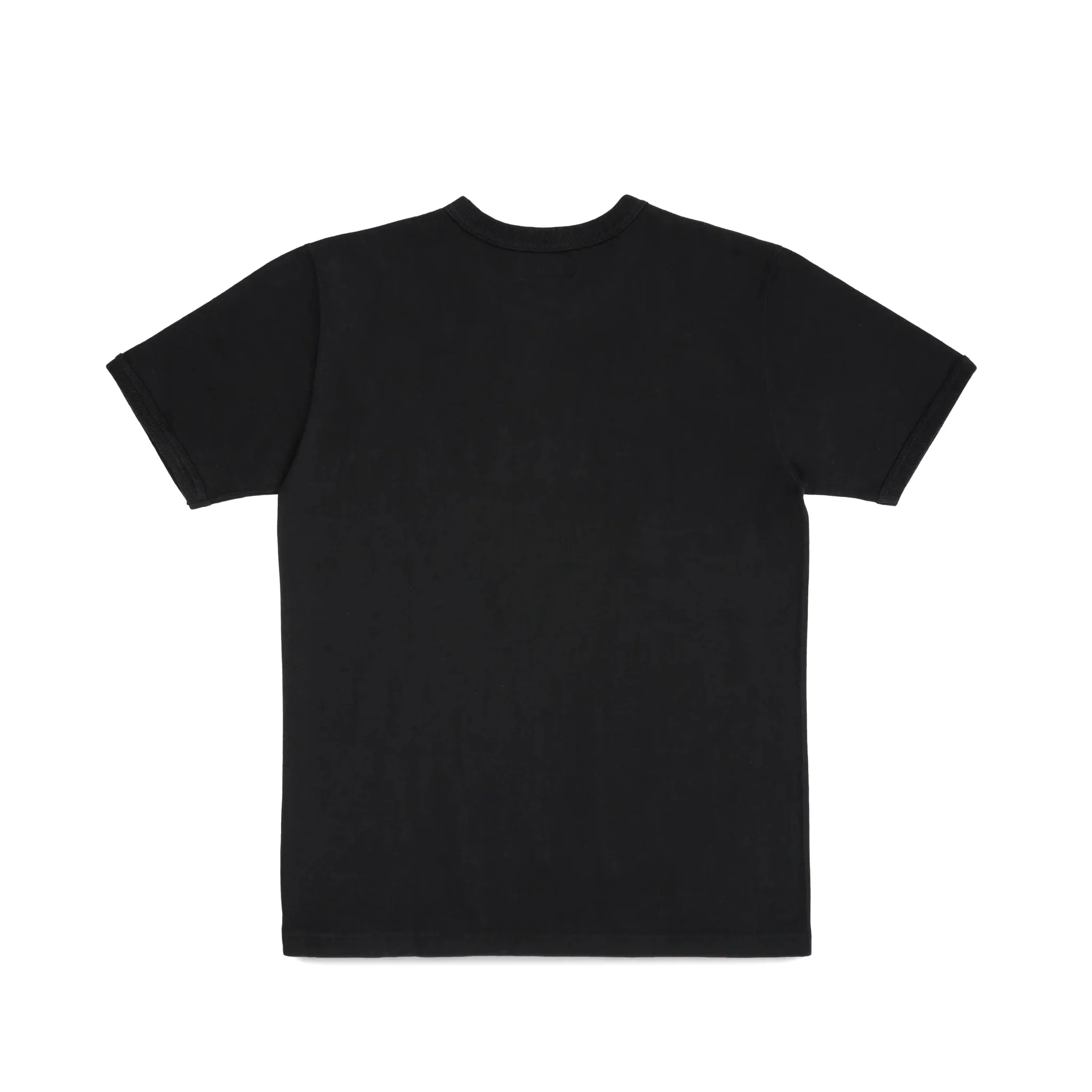 IHT-1600-BLK 11oz Cotton Knit Crew Neck T-Shirt - Black - Image 2