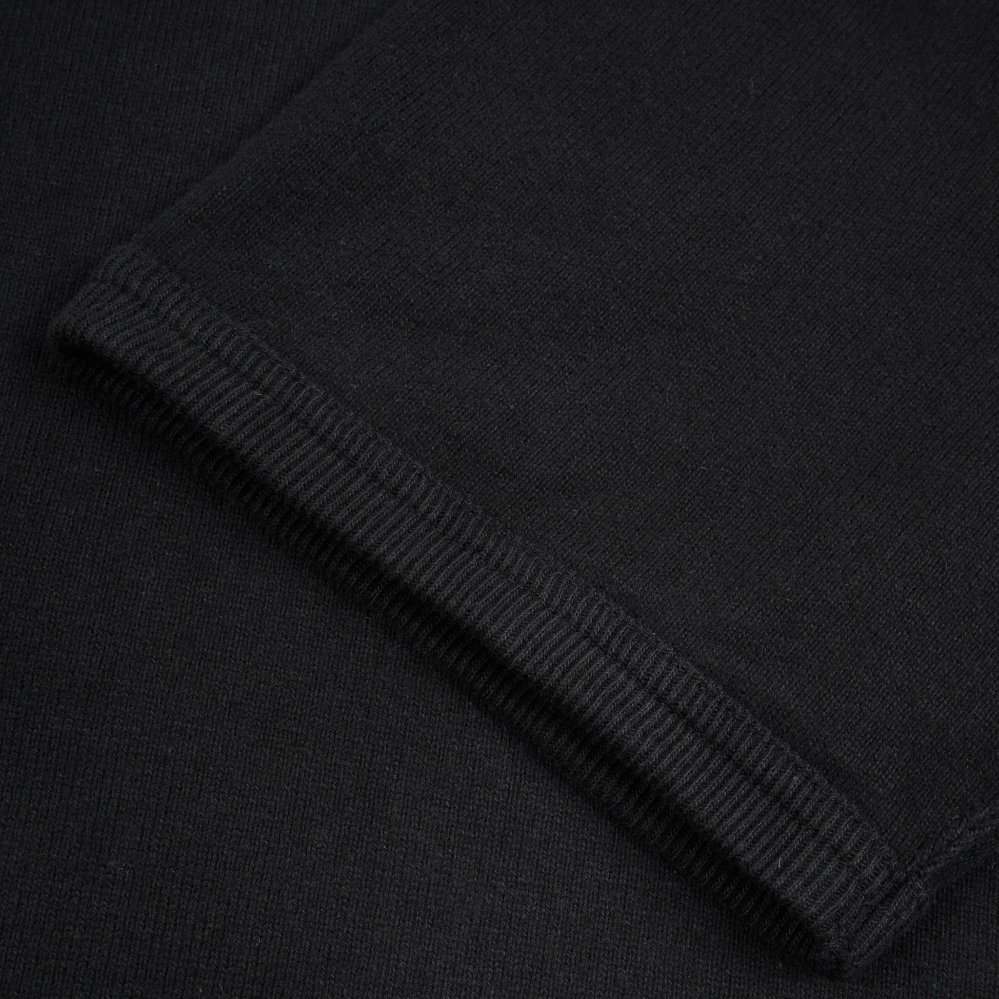 IHT-1600-BLK 11oz Cotton Knit Crew Neck T-Shirt - Black - Image 4