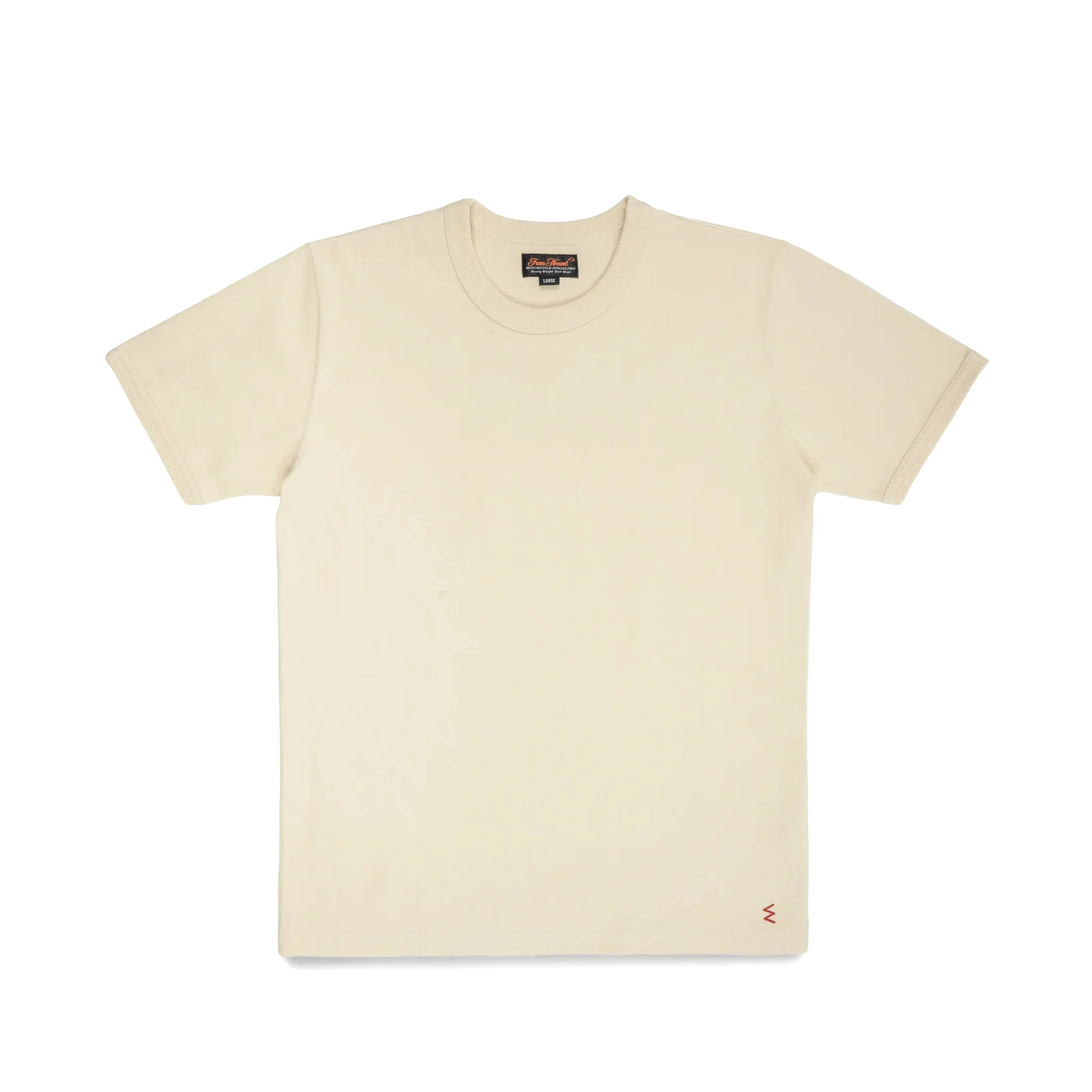 IHT-1600-CRM 11oz Cotton Knit Crew Neck T-Shirt - Cream