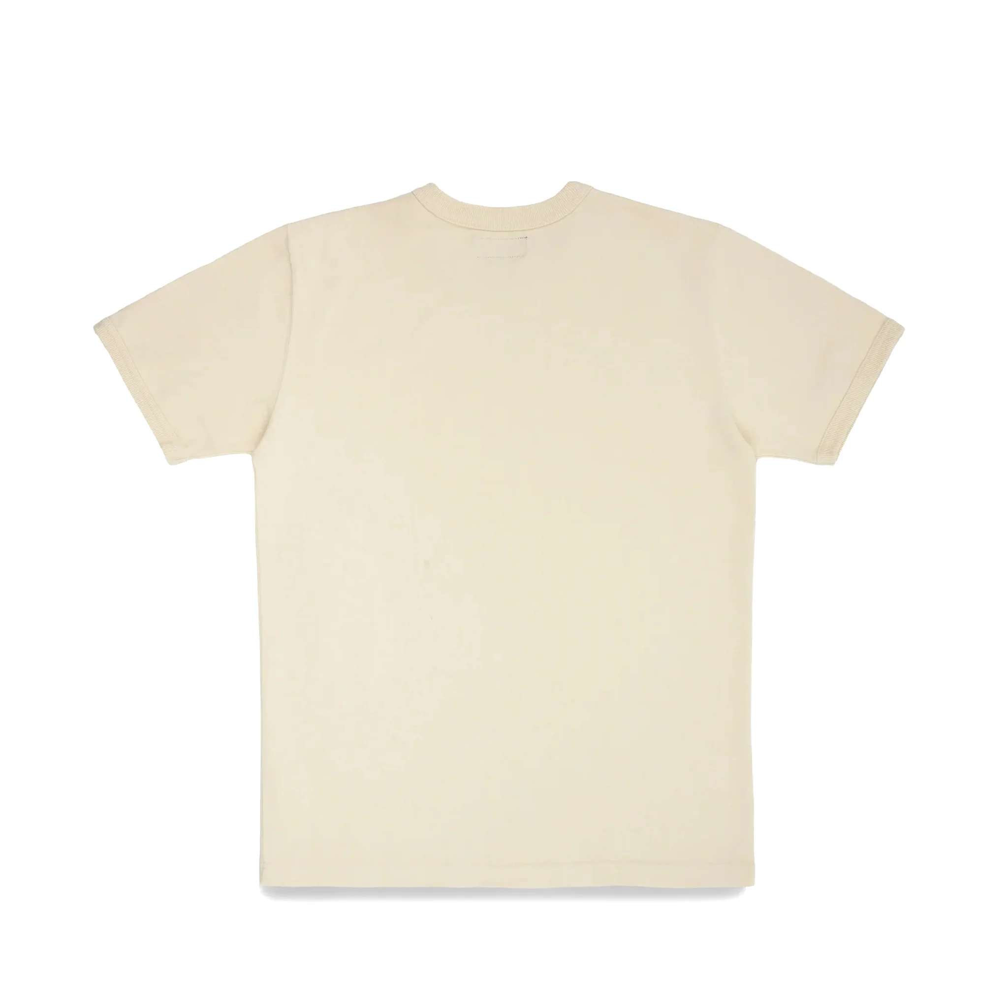 IHT-1600-CRM 11oz Cotton Knit Crew Neck T-Shirt - Cream - Image 2