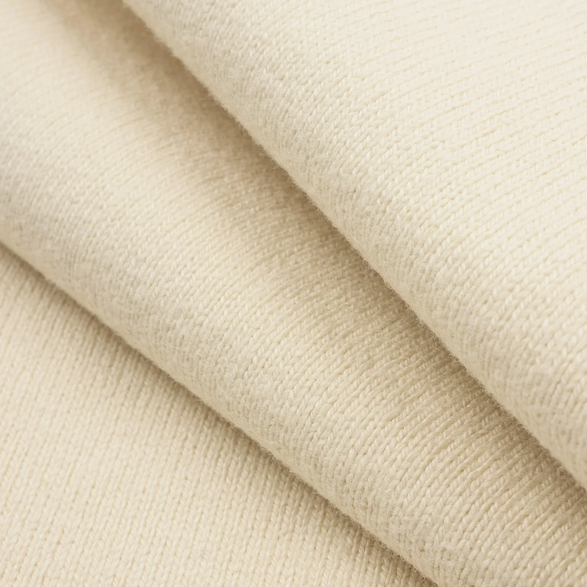 IHT-1600-CRM 11oz Cotton Knit Crew Neck T-Shirt - Cream - Image 6