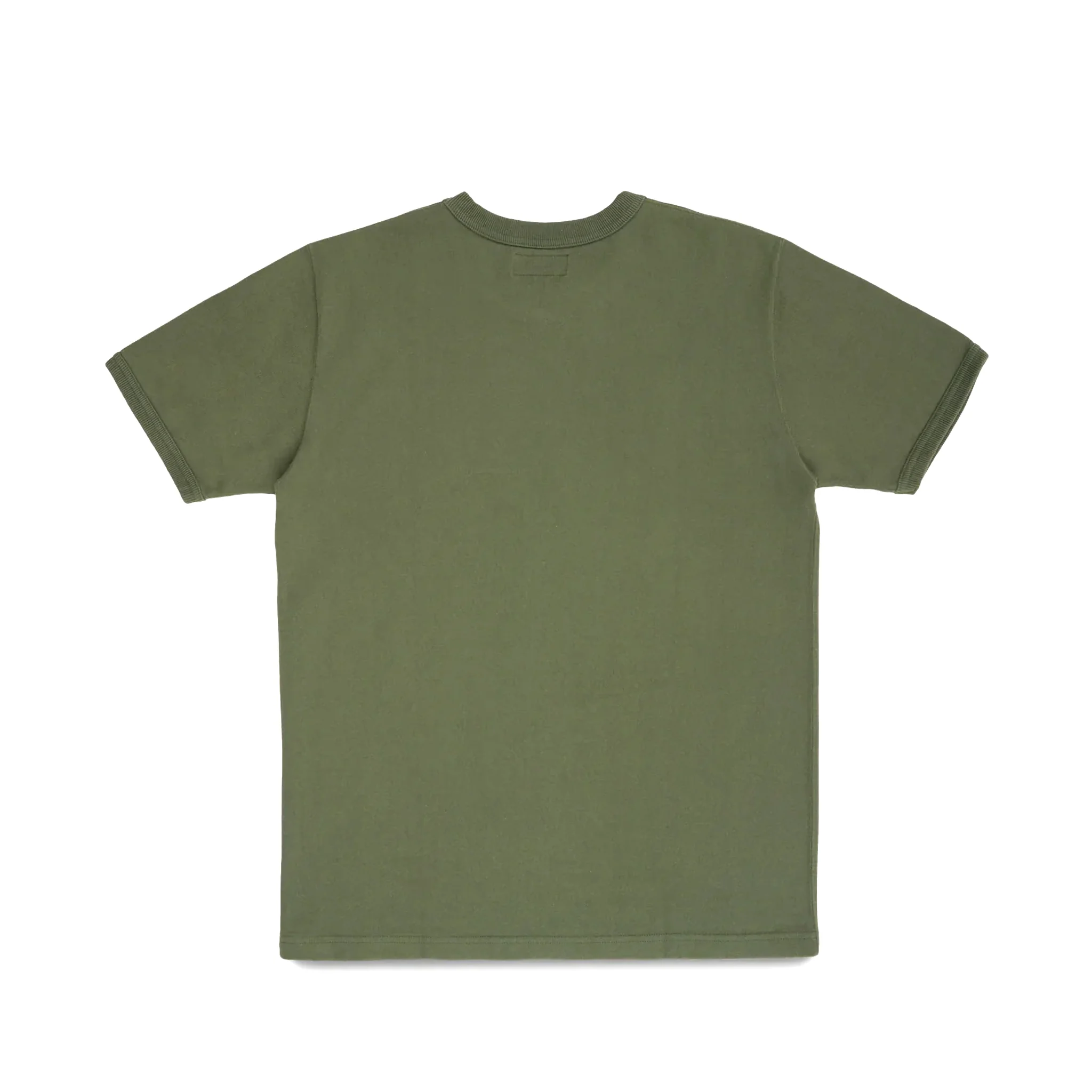 IHT-1600-OLV 11oz Cotton Knit Crew Neck T-Shirt - Olive - Image 2