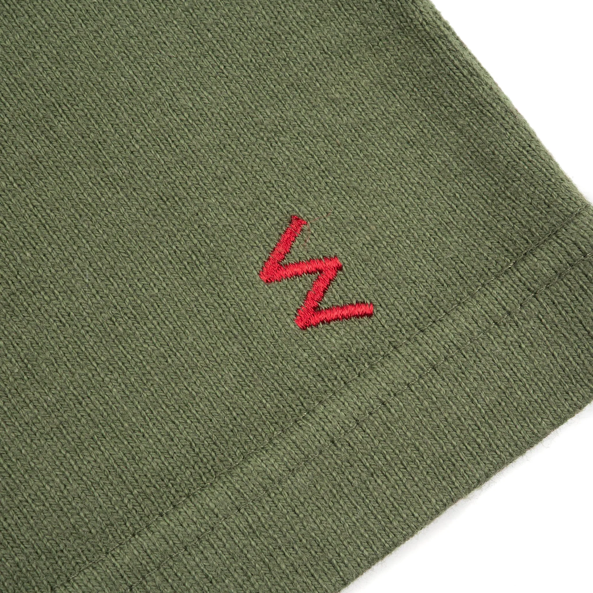 IHT-1600-OLV 11oz Cotton Knit Crew Neck T-Shirt - Olive - Image 5