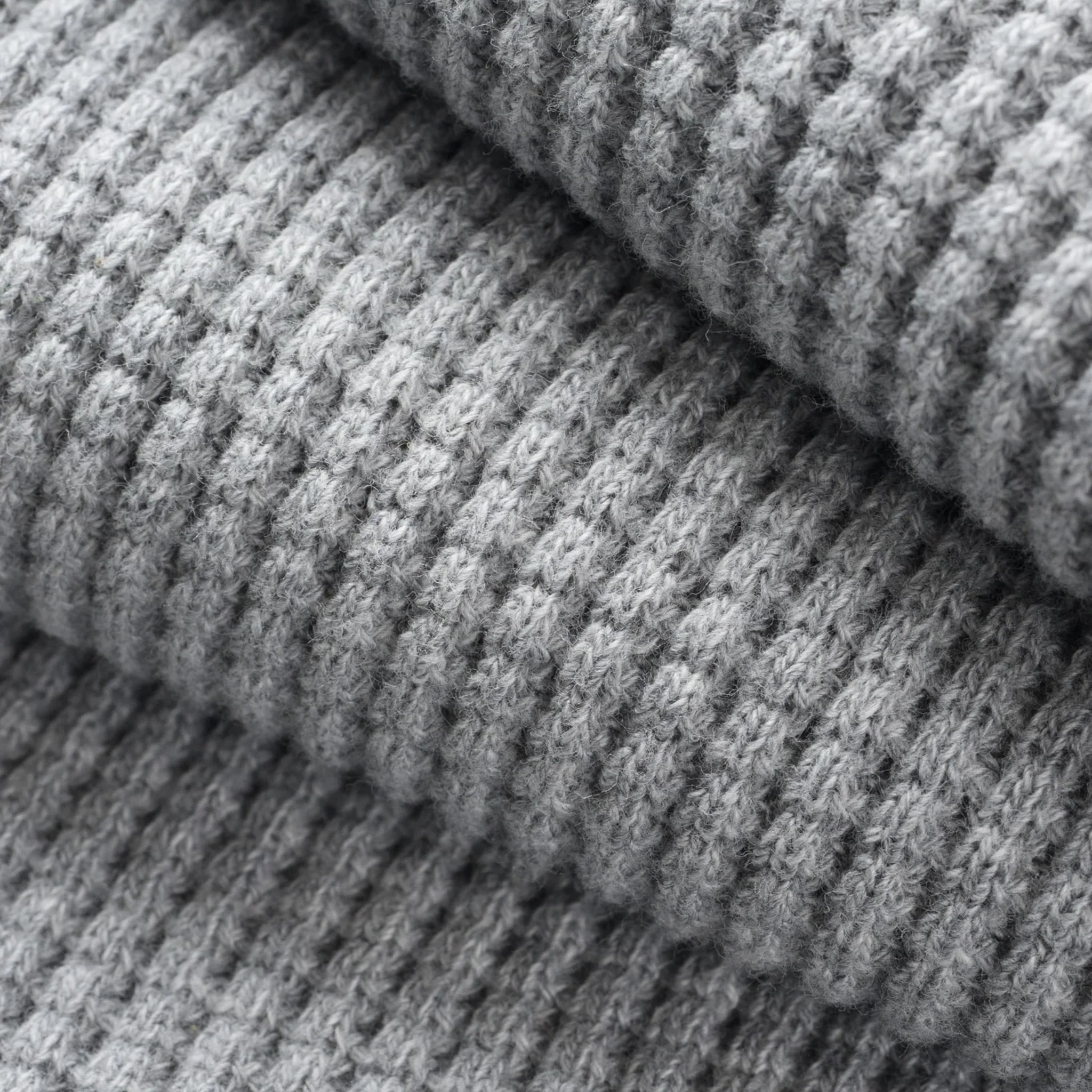 IHTL-1213-GRY Waffle Knit Long Sleeved Thermal Henley - Grey - Image 10