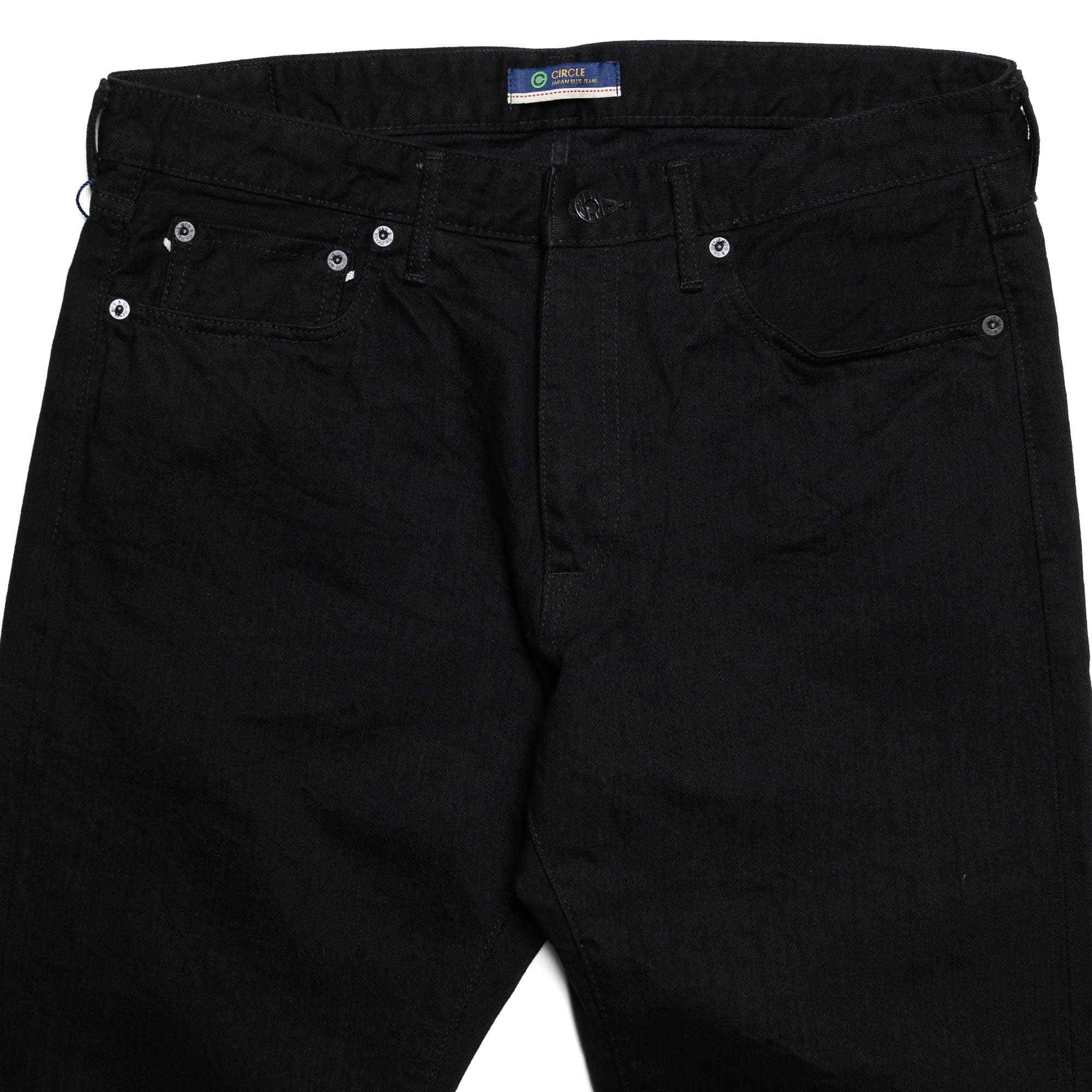 J214 14oz Black Tapered Selvedge Jeans - Image 4