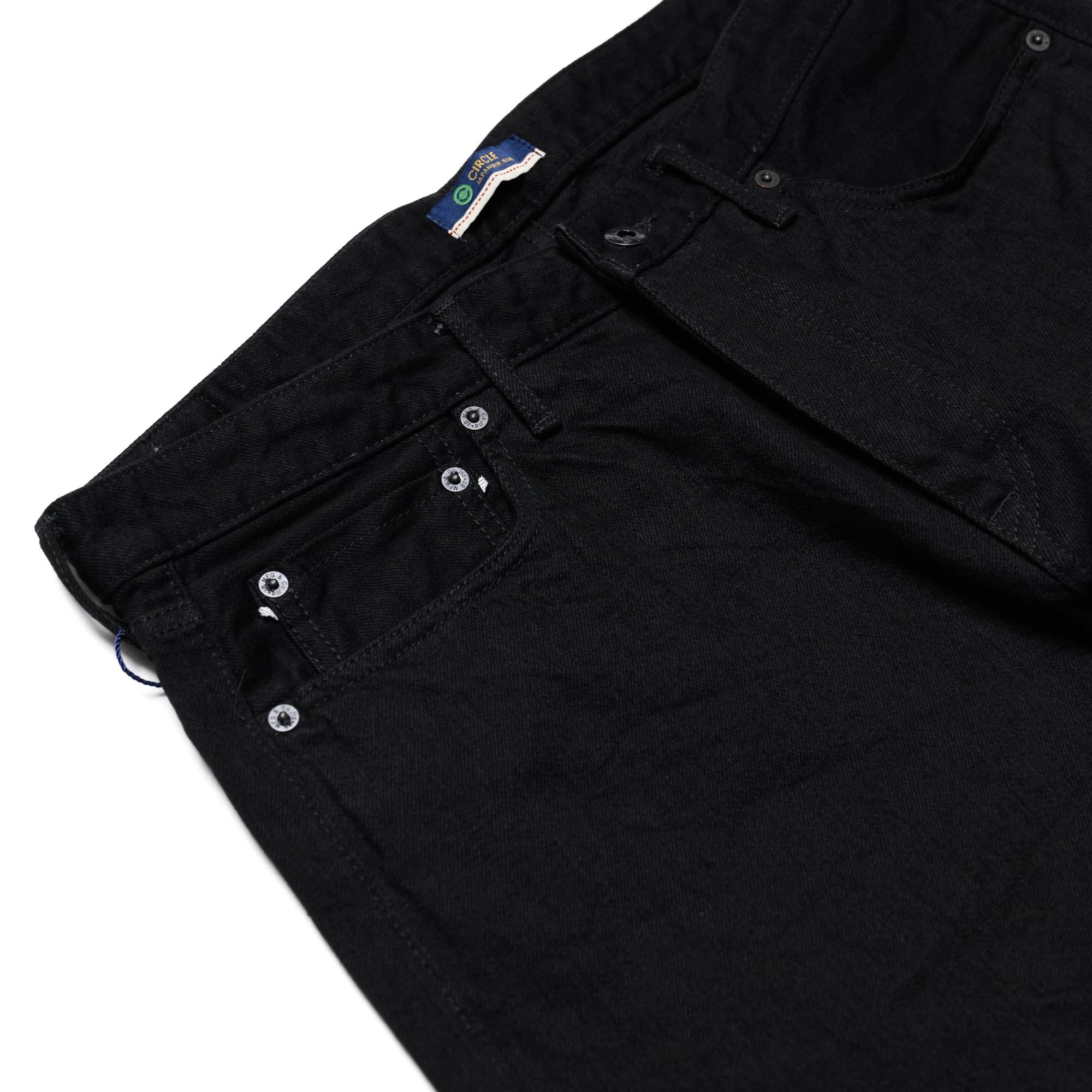 J214 14oz Black Tapered Selvedge Jeans - Image 5