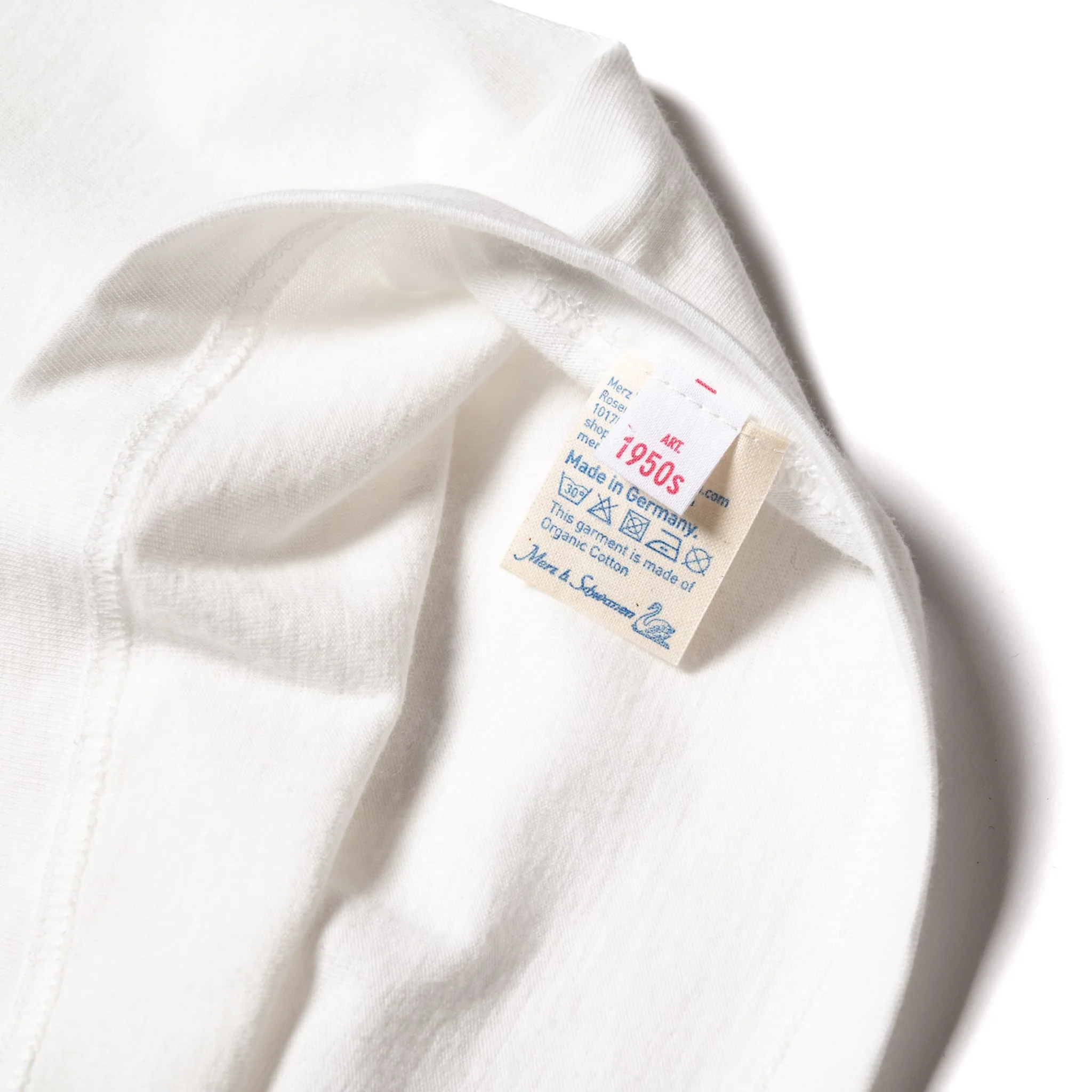 1950s.01 Loopwheeled Classic Fit Lightweight T-Shirt - White - Image 4