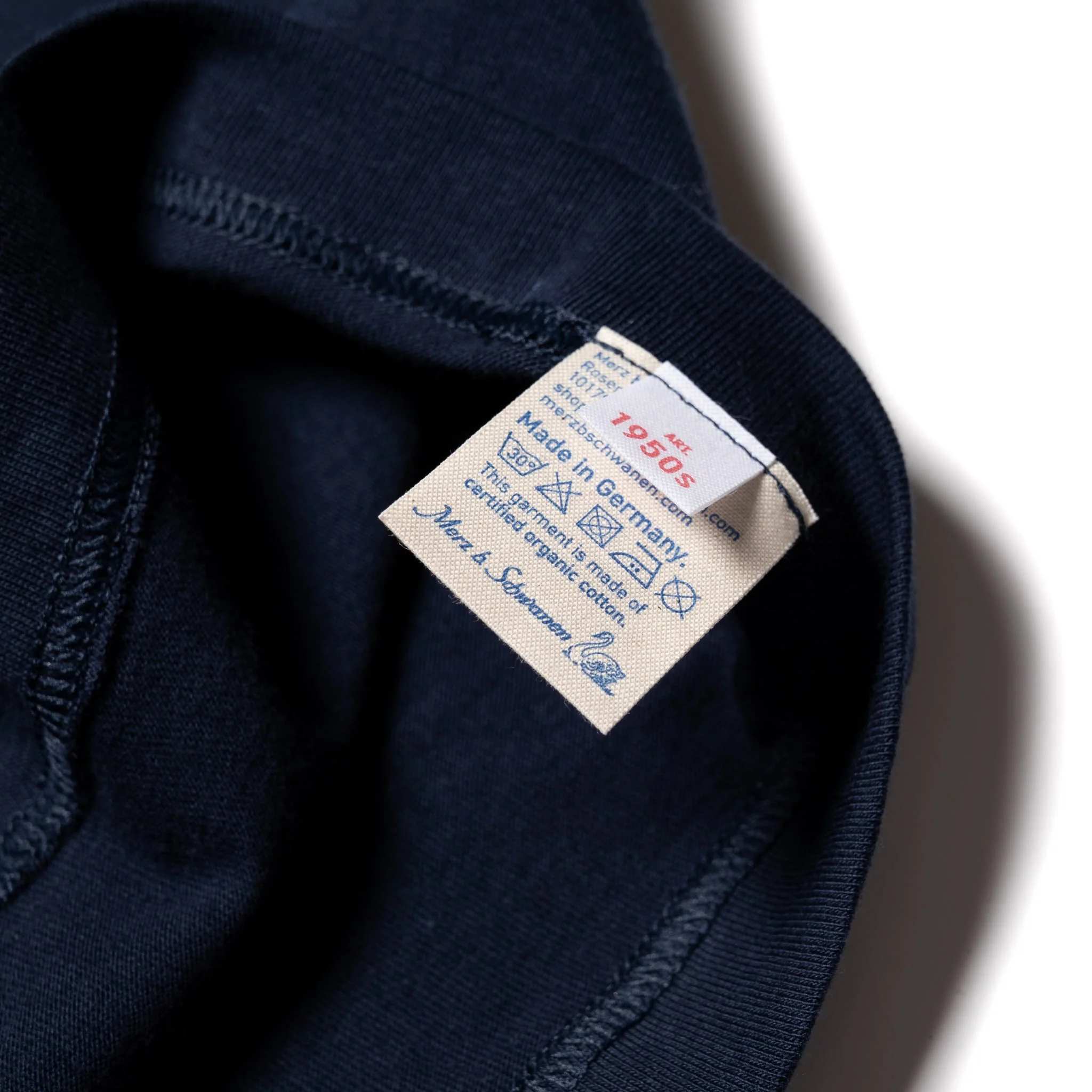 1950s.66 Loopwheeled Classic Fit Lightweight T-Shirt - Ink Blue - Image 4