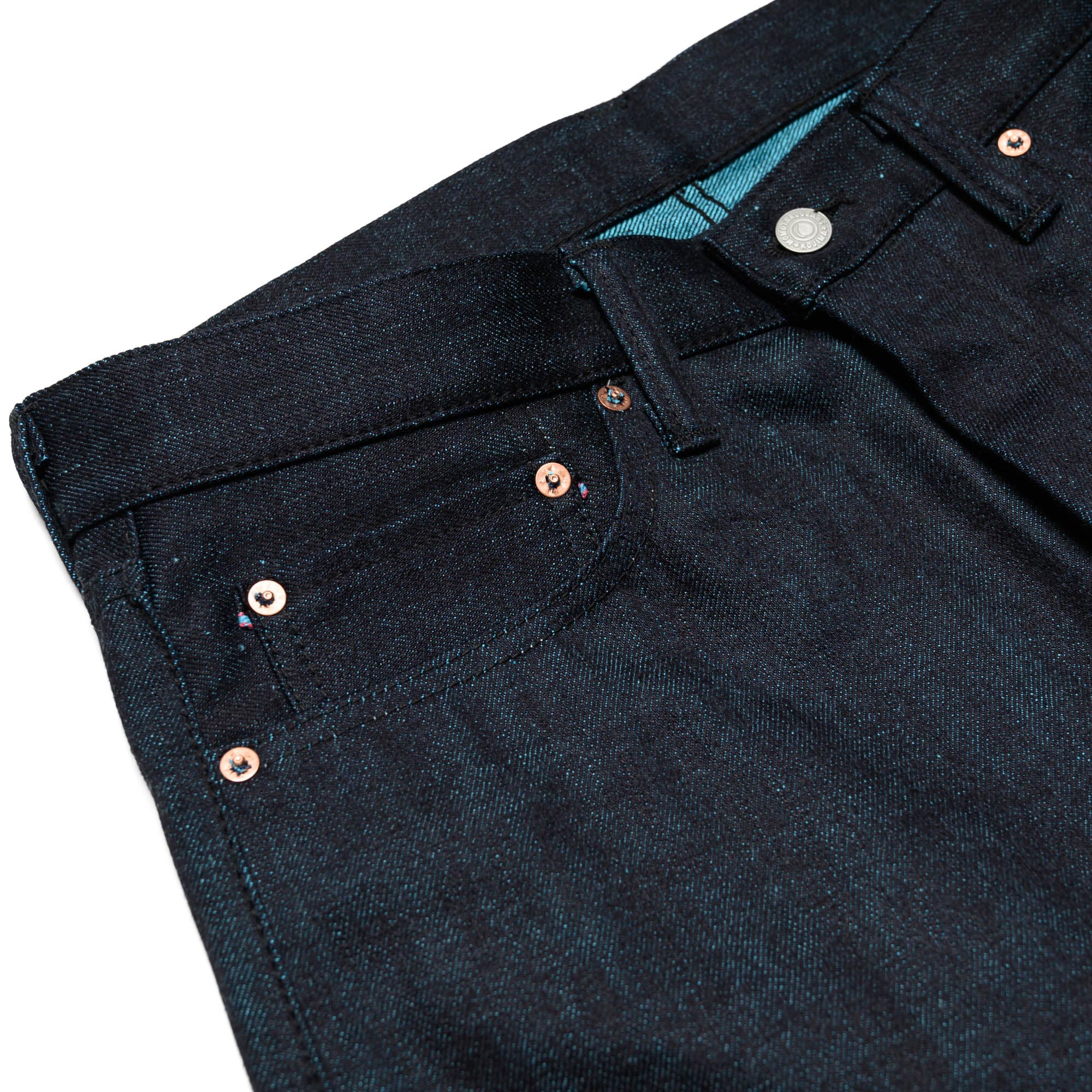 0405-IM 15.7oz High Tapered Selvedge Denim - Mint - Image 5