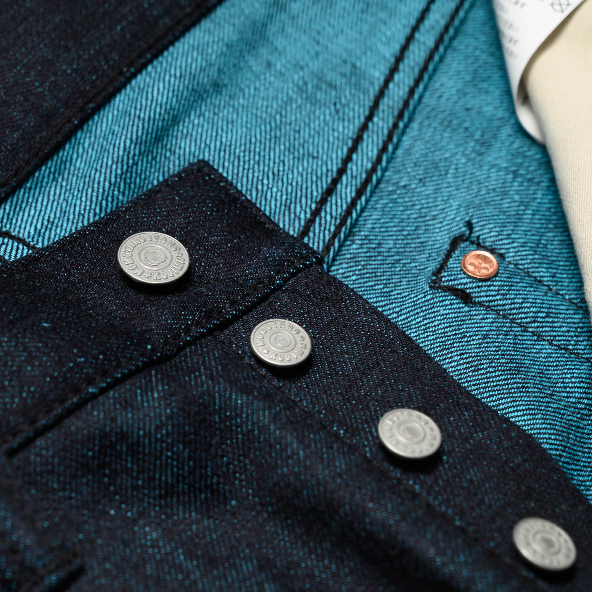 0405-IM 15.7oz High Tapered Selvedge Denim - Mint - Image 7