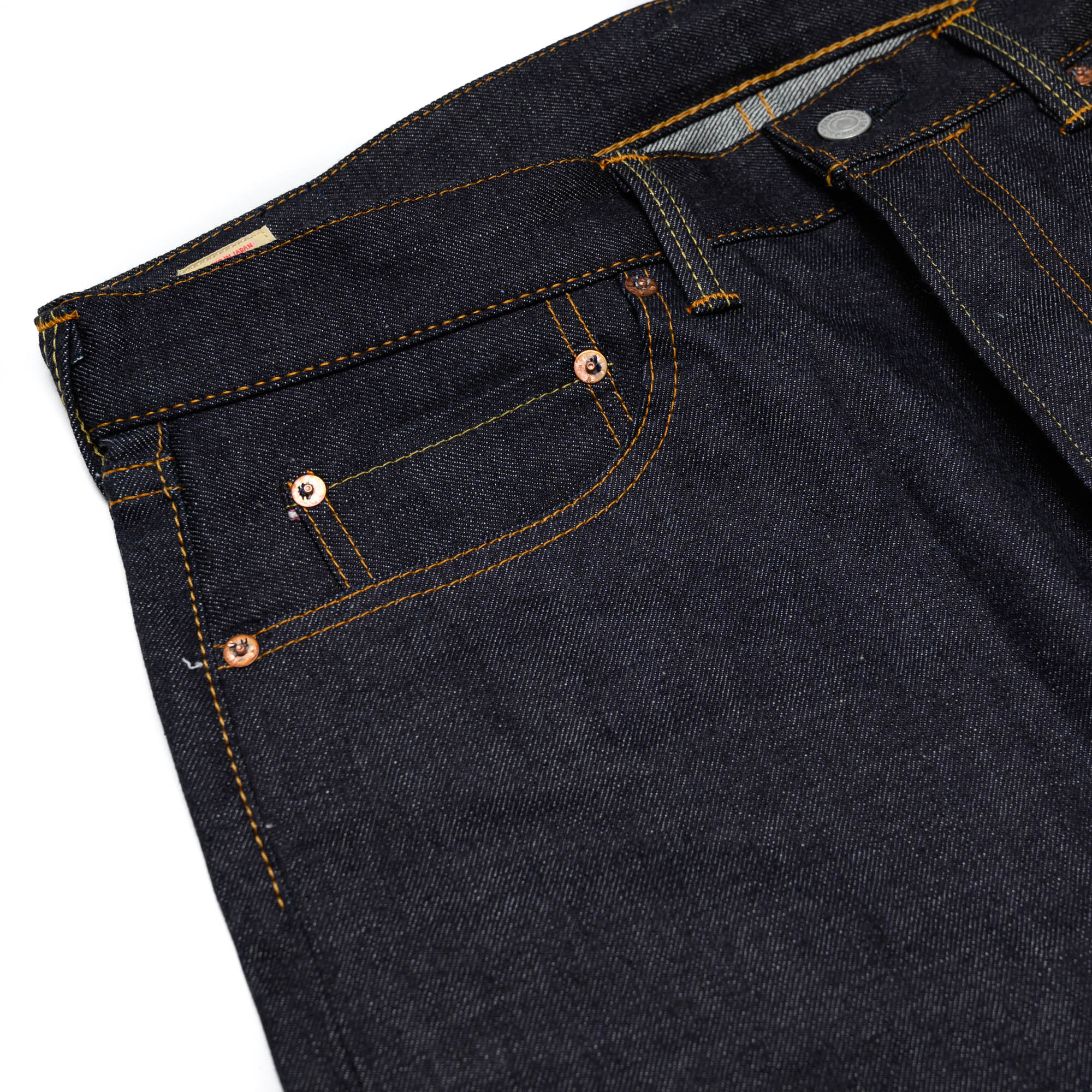 0605-13 13oz Natural Tapered Selvedge Denim - Indigo - Image 5
