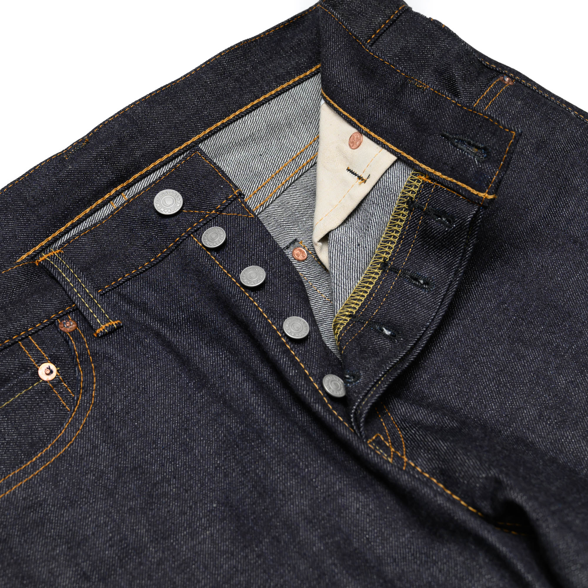 0605-13 13oz Natural Tapered Selvedge Denim - Indigo - Image 6