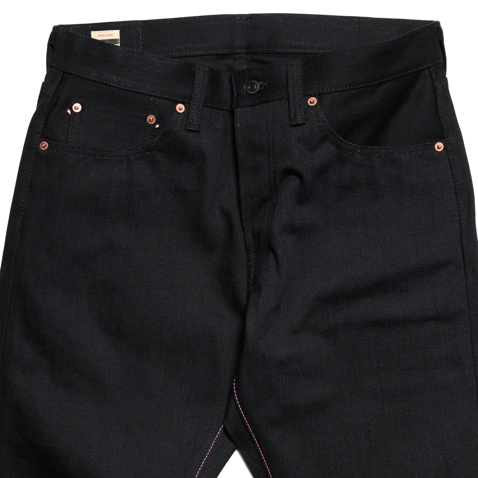 0605-B 15.7oz Zimbabwe Cotton Natural Tapered Selvedge Denim - Black - Image 4