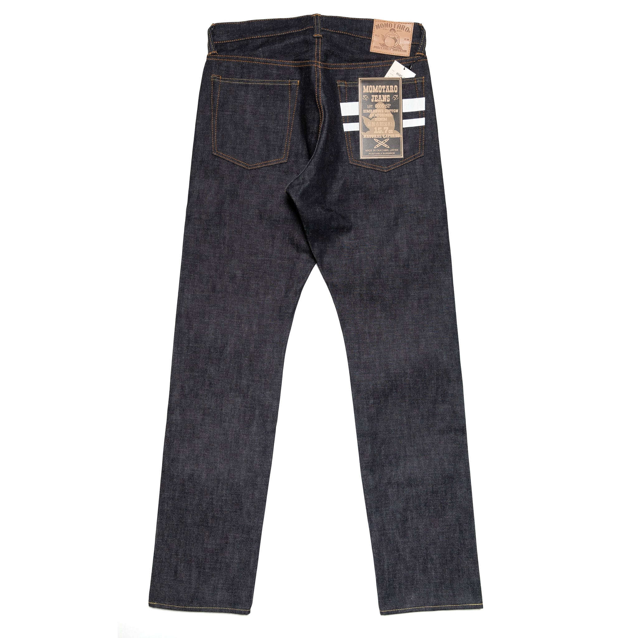 0605-SP 15.7 oz Zimbabwe Cotton GTB Natural Tapered - Indigo - Image 3