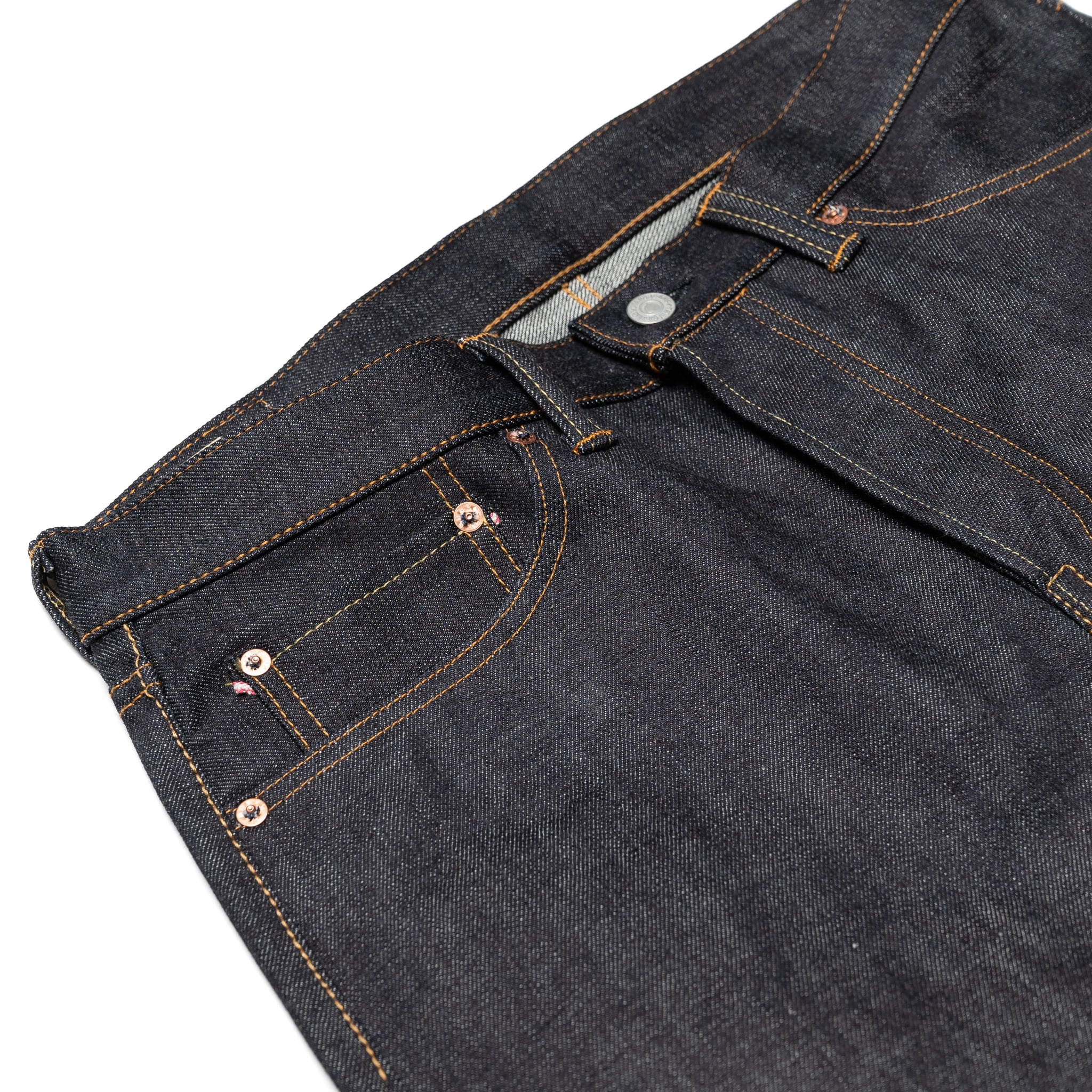 0605-SP 15.7 oz Zimbabwe Cotton GTB Natural Tapered - Indigo - Image 5