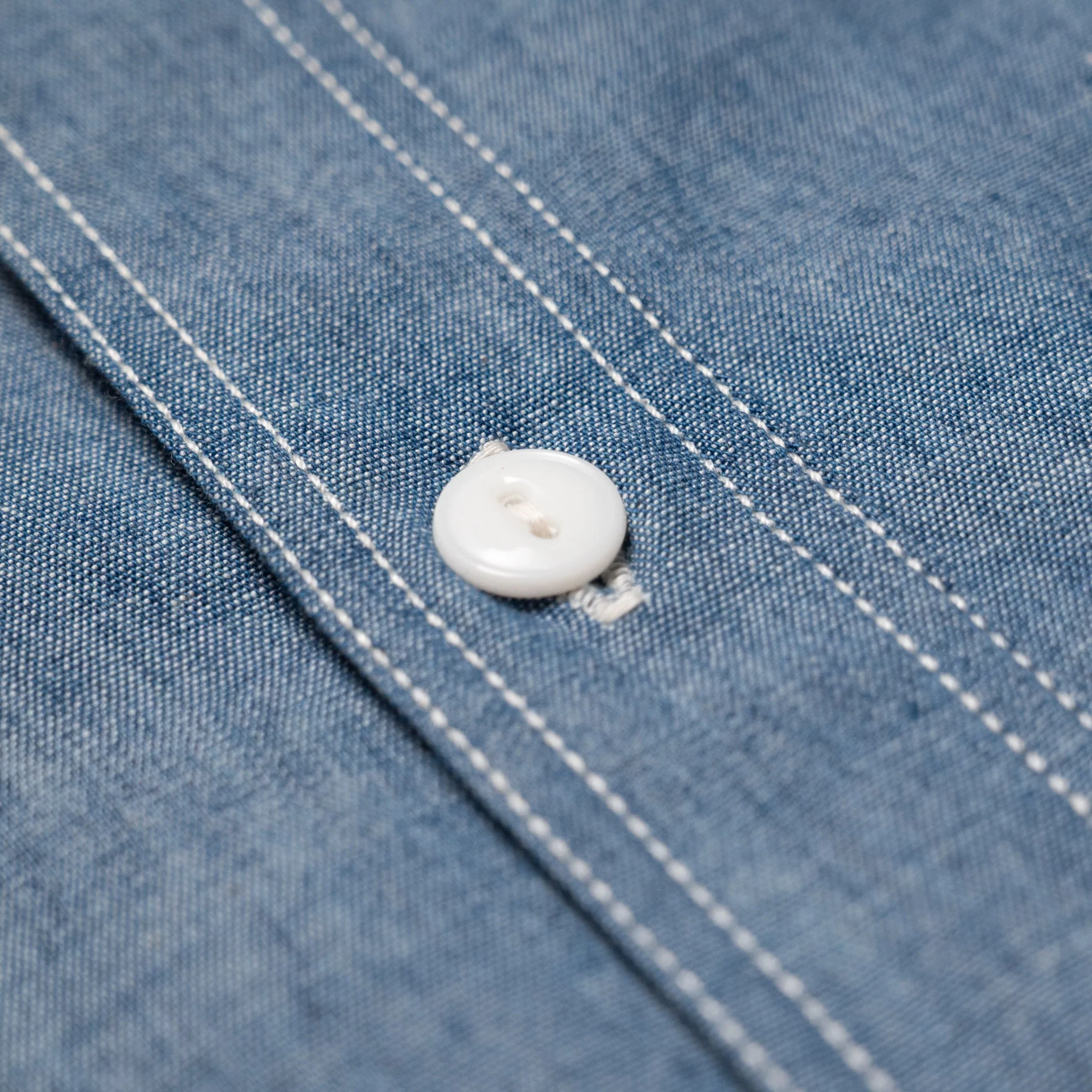 MALS1001 Triple Stitch L/S Chambray Shirt - Image 6