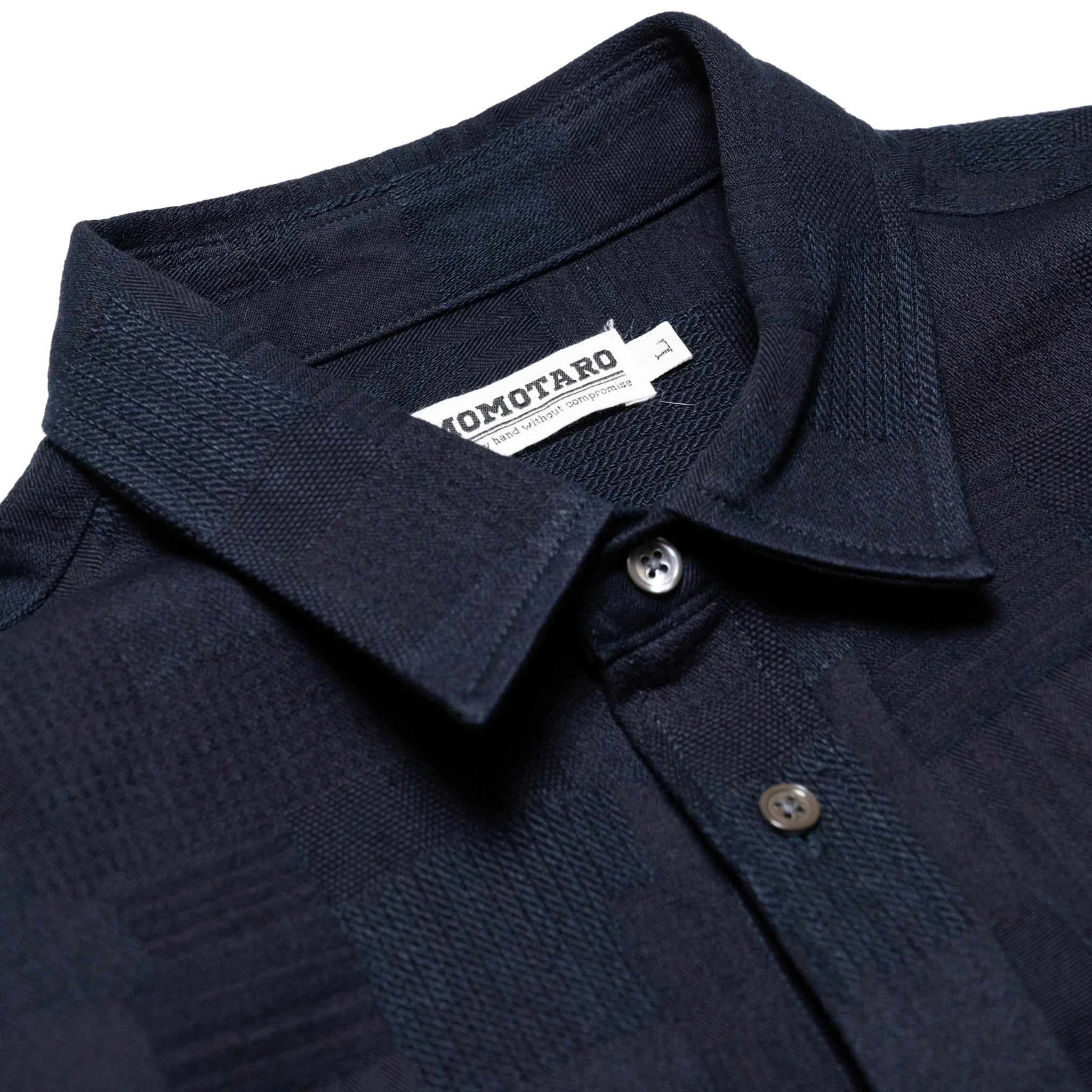 MXLS1026 Work Shirt Jacquard Indigo Patchwork - Image 4