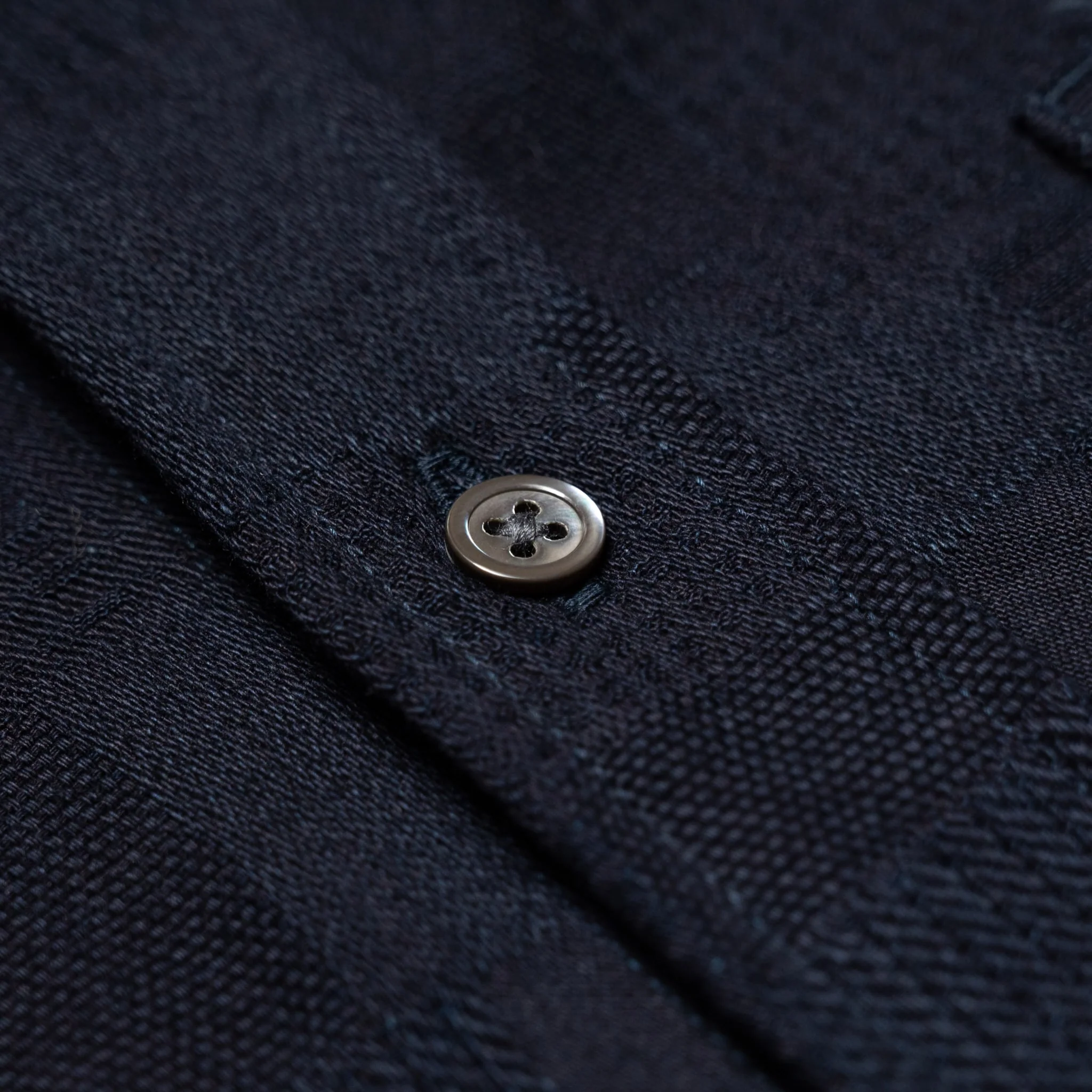 MXLS1026 Work Shirt Jacquard Indigo Patchwork - Image 6