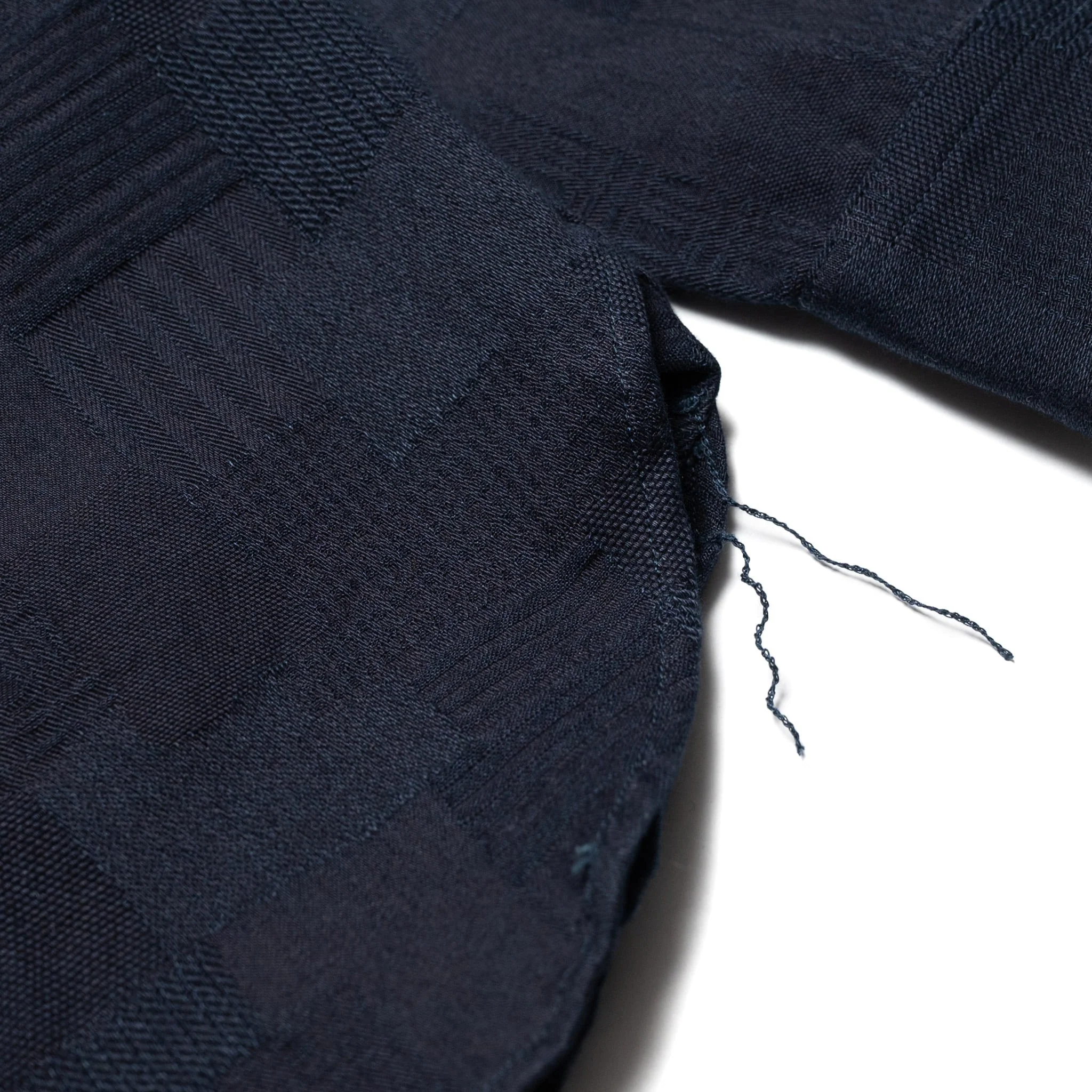 MXLS1026 Work Shirt Jacquard Indigo Patchwork - Image 8